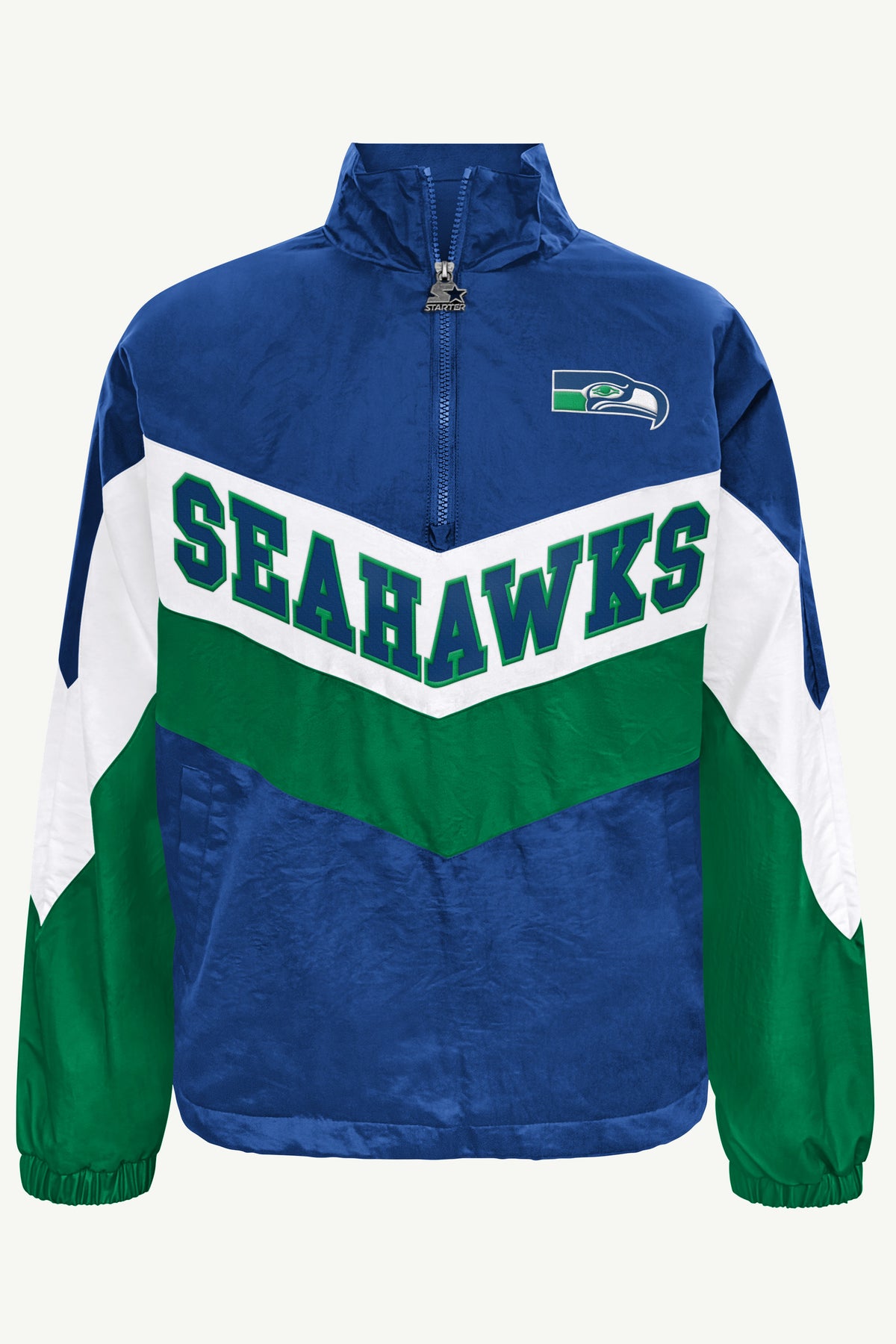 WOMENS SEATTLE SEAHAWKS YARDLINE QUARTER ZIP JACKET View 2 WOMENS SEATTLE SEAHAWKS YARDLINE QUARTER ZIP JACKET View 2
