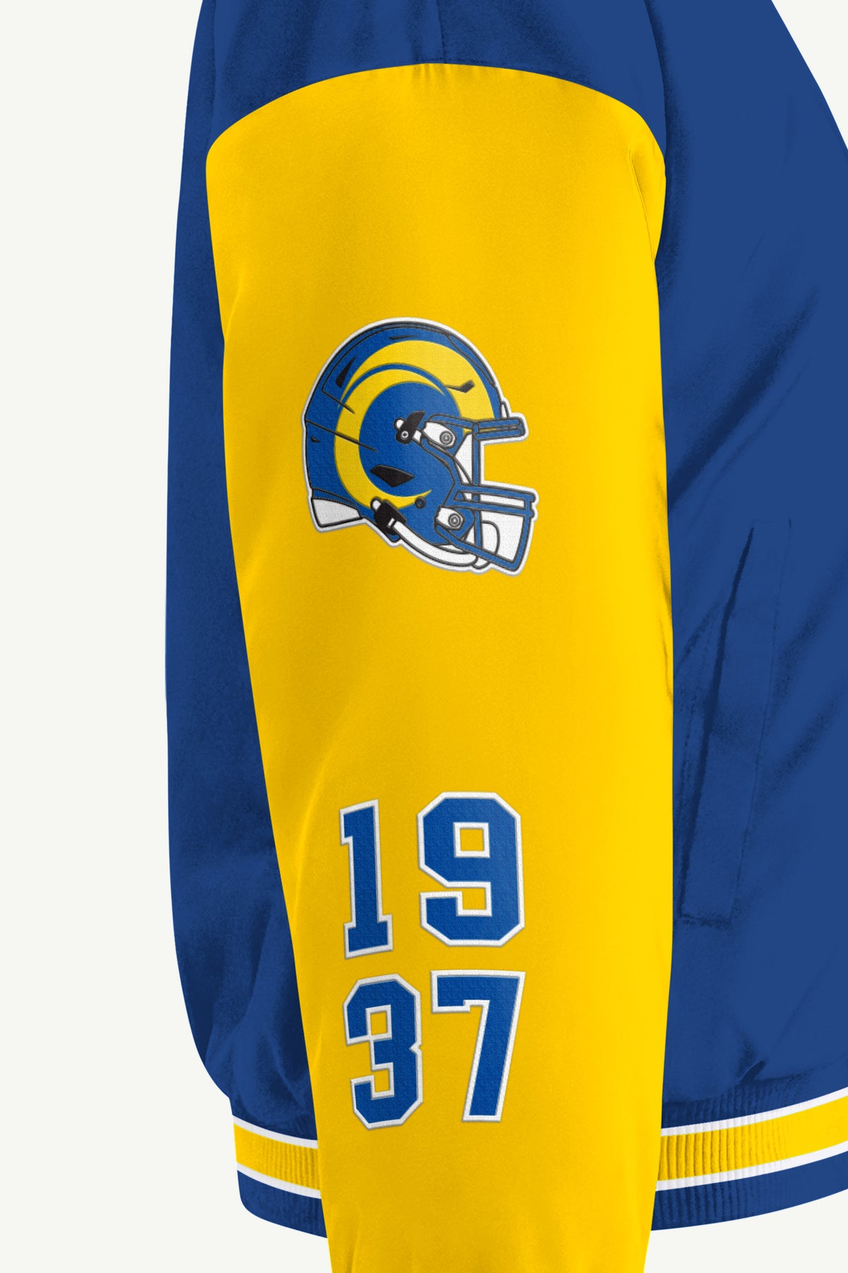 WOMENS LOS ANGELES RAMS REBOUND VARSITY JACKET View 5 WOMENS LOS ANGELES RAMS REBOUND VARSITY JACKET View 5