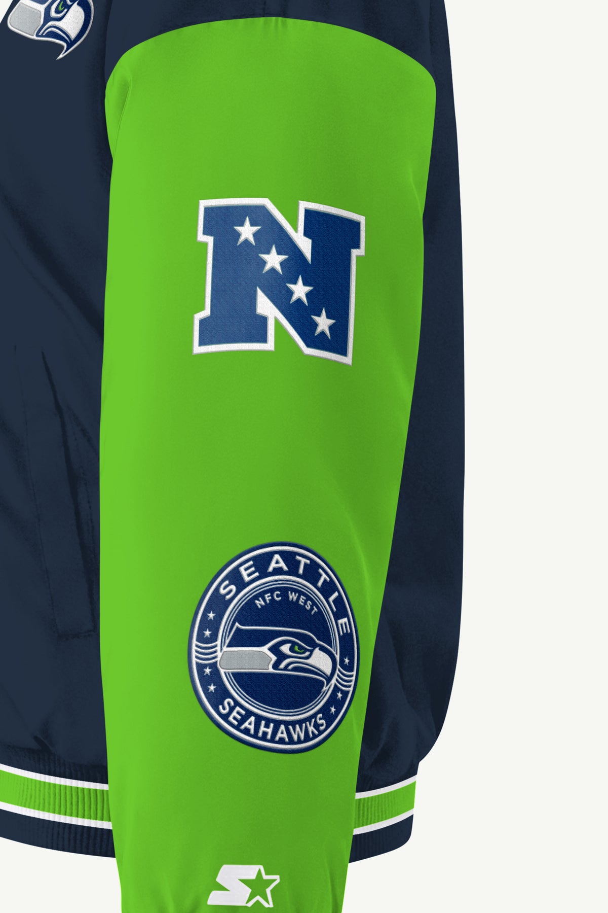 WOMENS SEATTLE SEAHAWKS REBOUND VARSITY JACKET View 4 WOMENS SEATTLE SEAHAWKS REBOUND VARSITY JACKET View 4