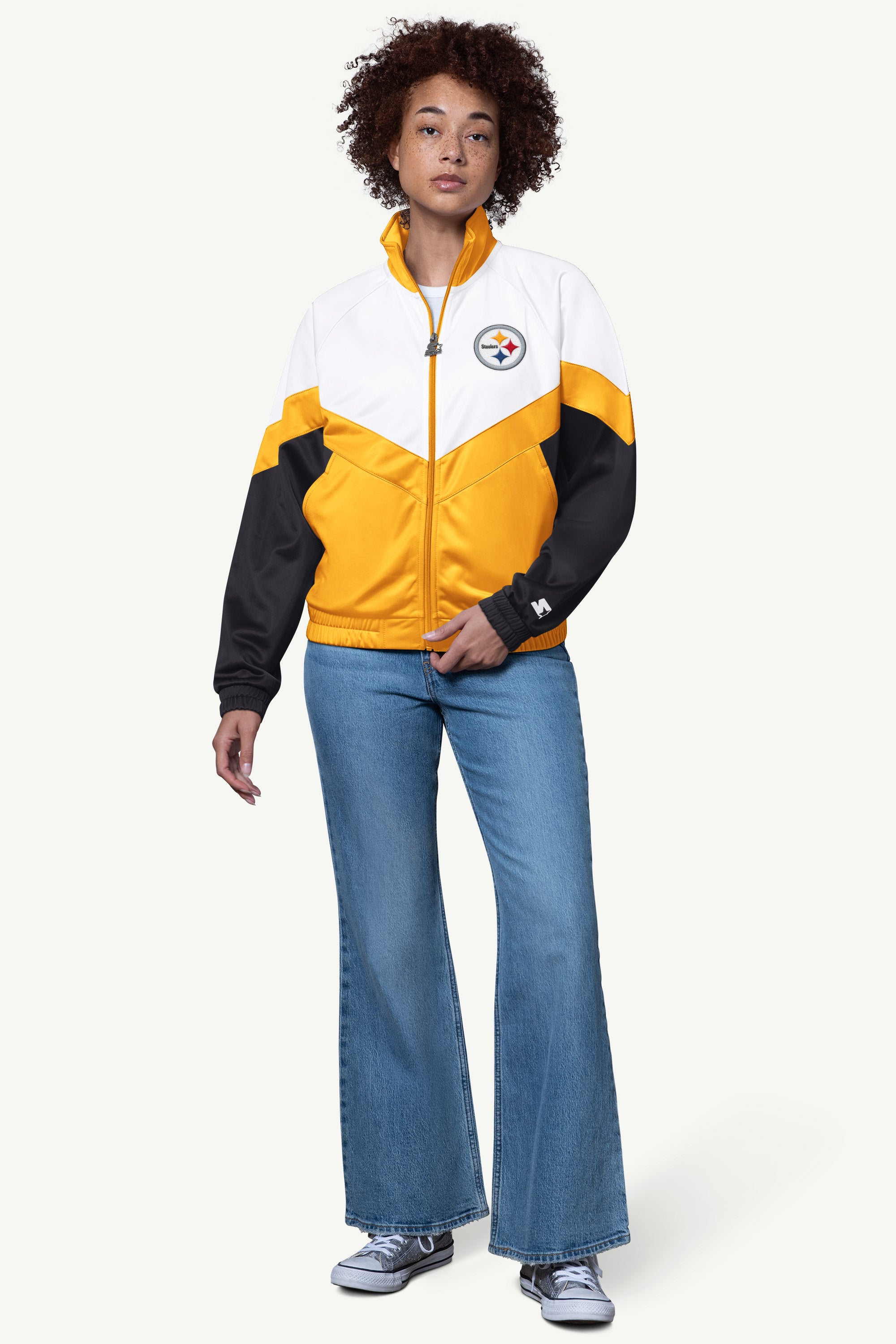WOMENS PITTSBURGH STEELERS TEAMWORK TRACK JACKET View 3 | Pittsburgh Steelers WOMENS PITTSBURGH STEELERS TEAMWORK TRACK JACKET View 3 | Pittsburgh Steelers