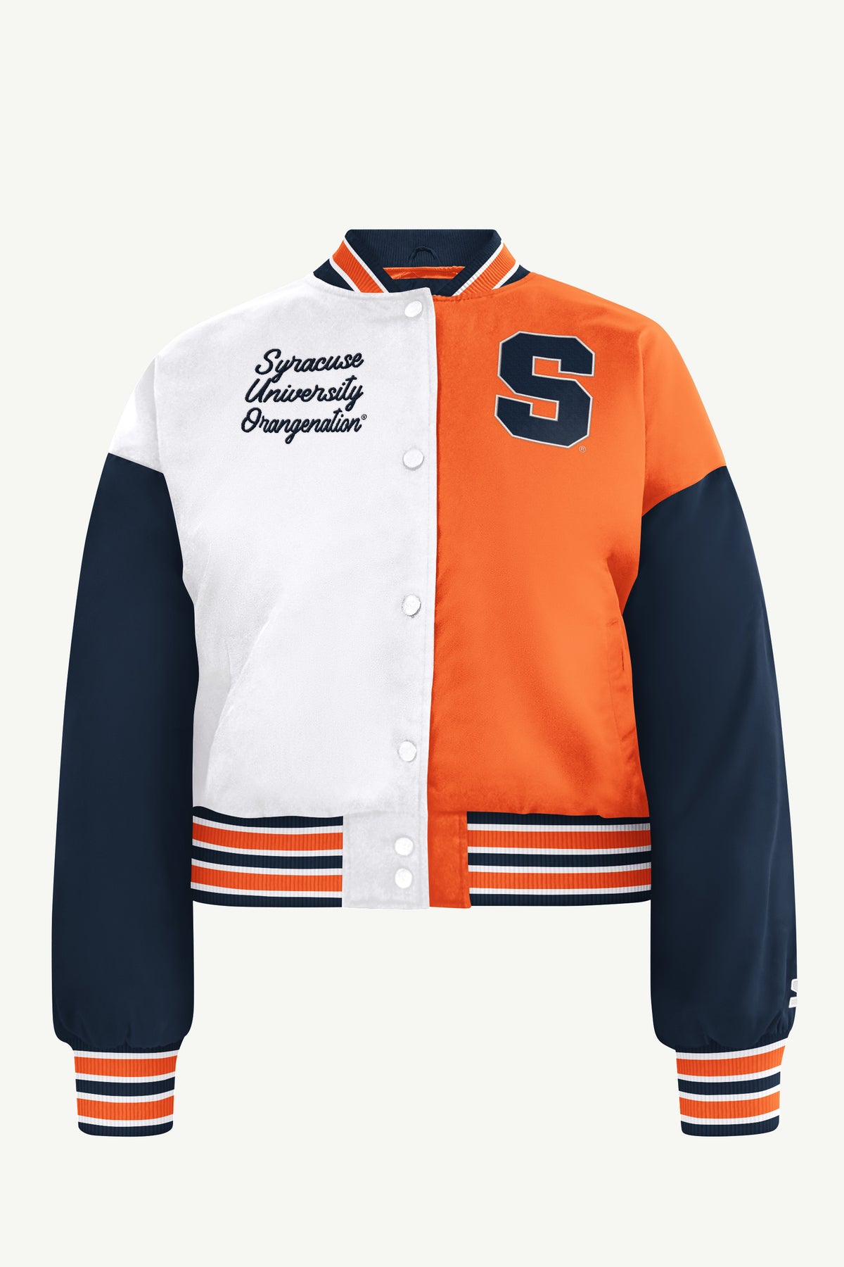 WOMENS SYRACUSE ORANGE GAME ON VARSITY JACKET View 2 WOMENS SYRACUSE ORANGE GAME ON VARSITY JACKET View 2