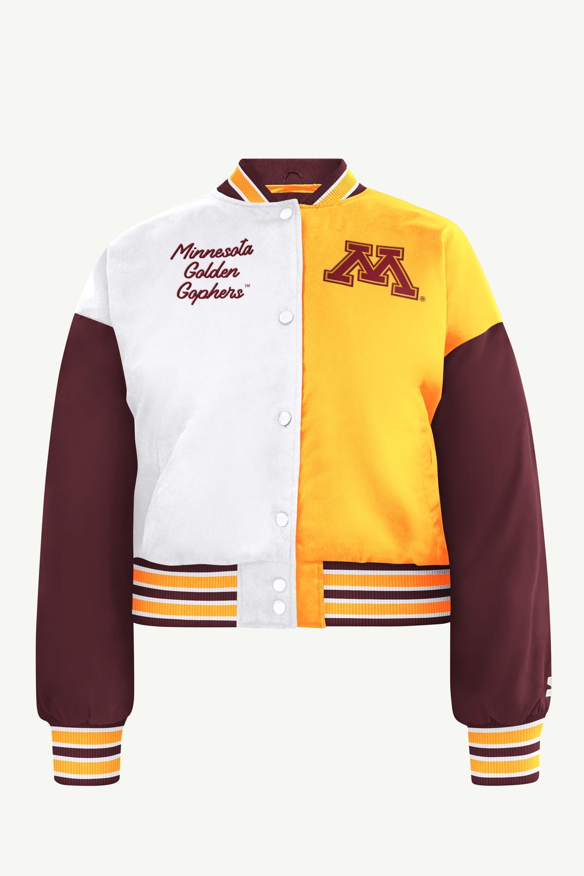 WOMENS MINNESOTA GOPHERS GAME ON VARSITY JACKET View 2 WOMENS MINNESOTA GOPHERS GAME ON VARSITY JACKET View 2