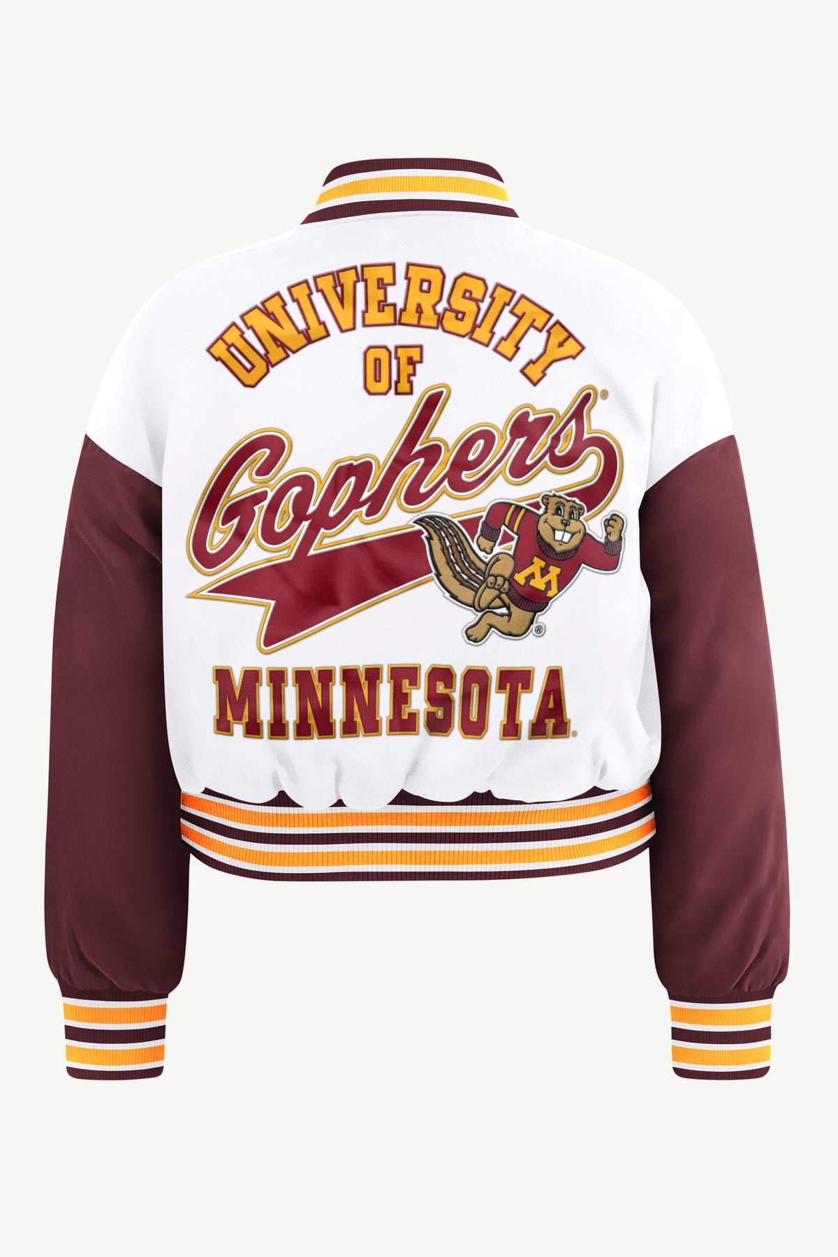 WOMENS MINNESOTA GOPHERS GAME ON VARSITY JACKET View 3 WOMENS MINNESOTA GOPHERS GAME ON VARSITY JACKET View 3