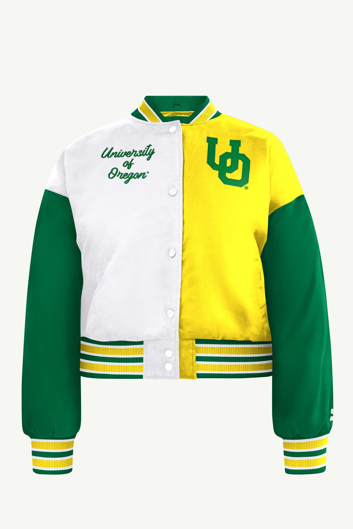 WOMENS OREGON DUCKS GAME ON VARSITY JACKET View 2 WOMENS OREGON DUCKS GAME ON VARSITY JACKET View 2