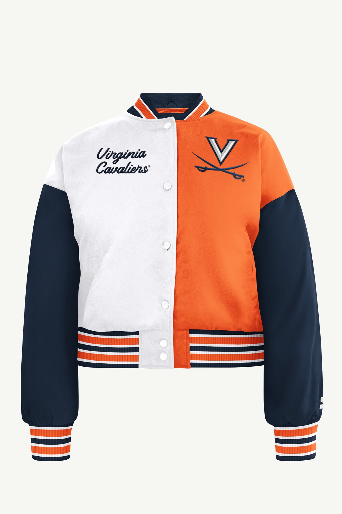 WOMENS VIRGINIA CAVALIERS GAME ON VARSITY JACKET View 2 WOMENS VIRGINIA CAVALIERS GAME ON VARSITY JACKET View 2