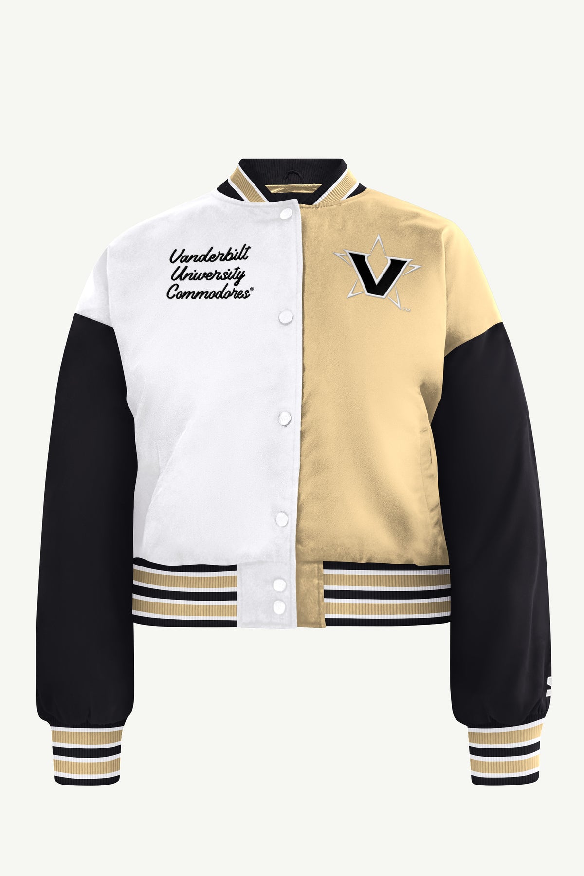 WOMENS VANDERBILT COMMODORES GAME ON VARSITY JACKET View 2 WOMENS VANDERBILT COMMODORES GAME ON VARSITY JACKET View 2