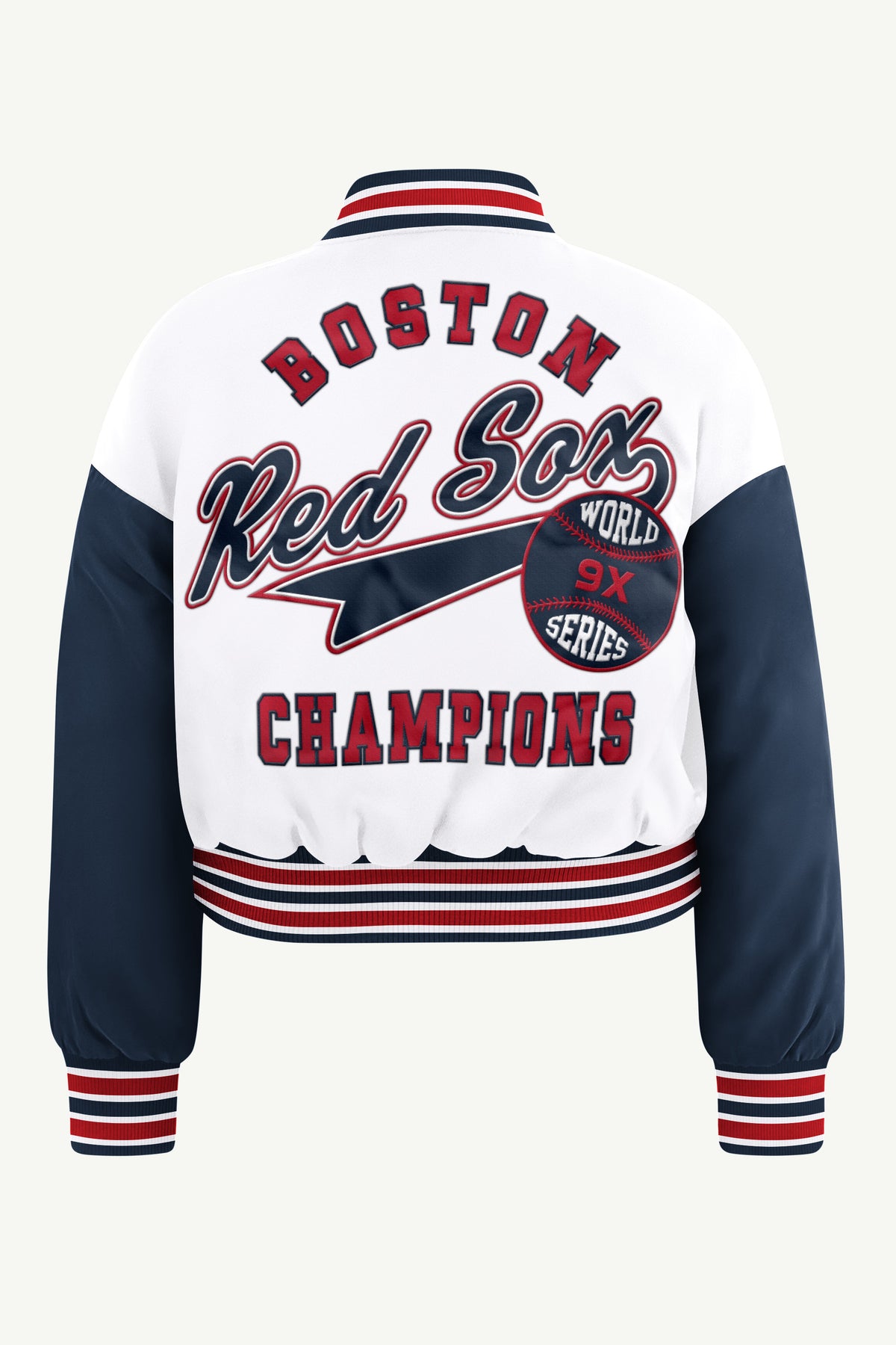 WOMENS BOSTON RED SOX GAME ON VARSITY JACKET View 3 WOMENS BOSTON RED SOX GAME ON VARSITY JACKET View 3