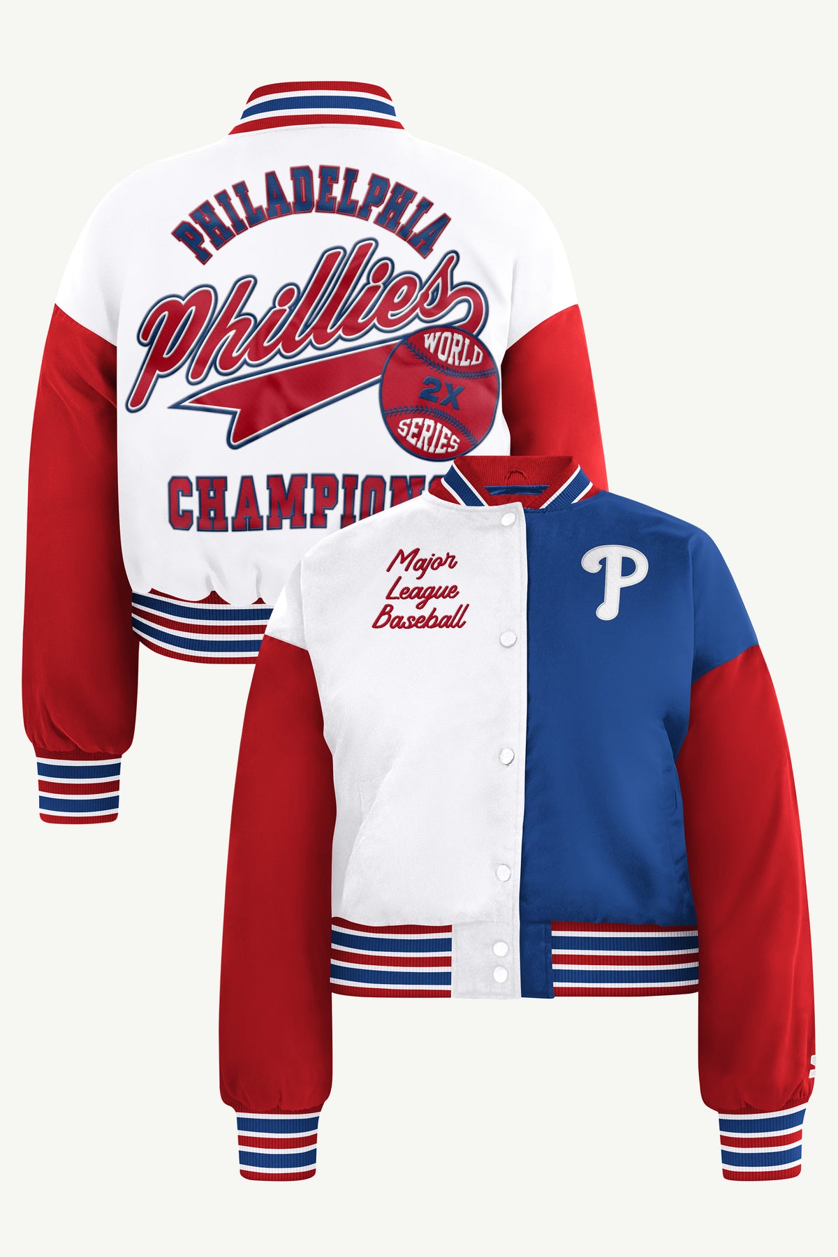 WOMENS PHILADELPHIA PHILLIES GAME ON VARSITY JACKET View 1 WOMENS PHILADELPHIA PHILLIES GAME ON VARSITY JACKET View 1