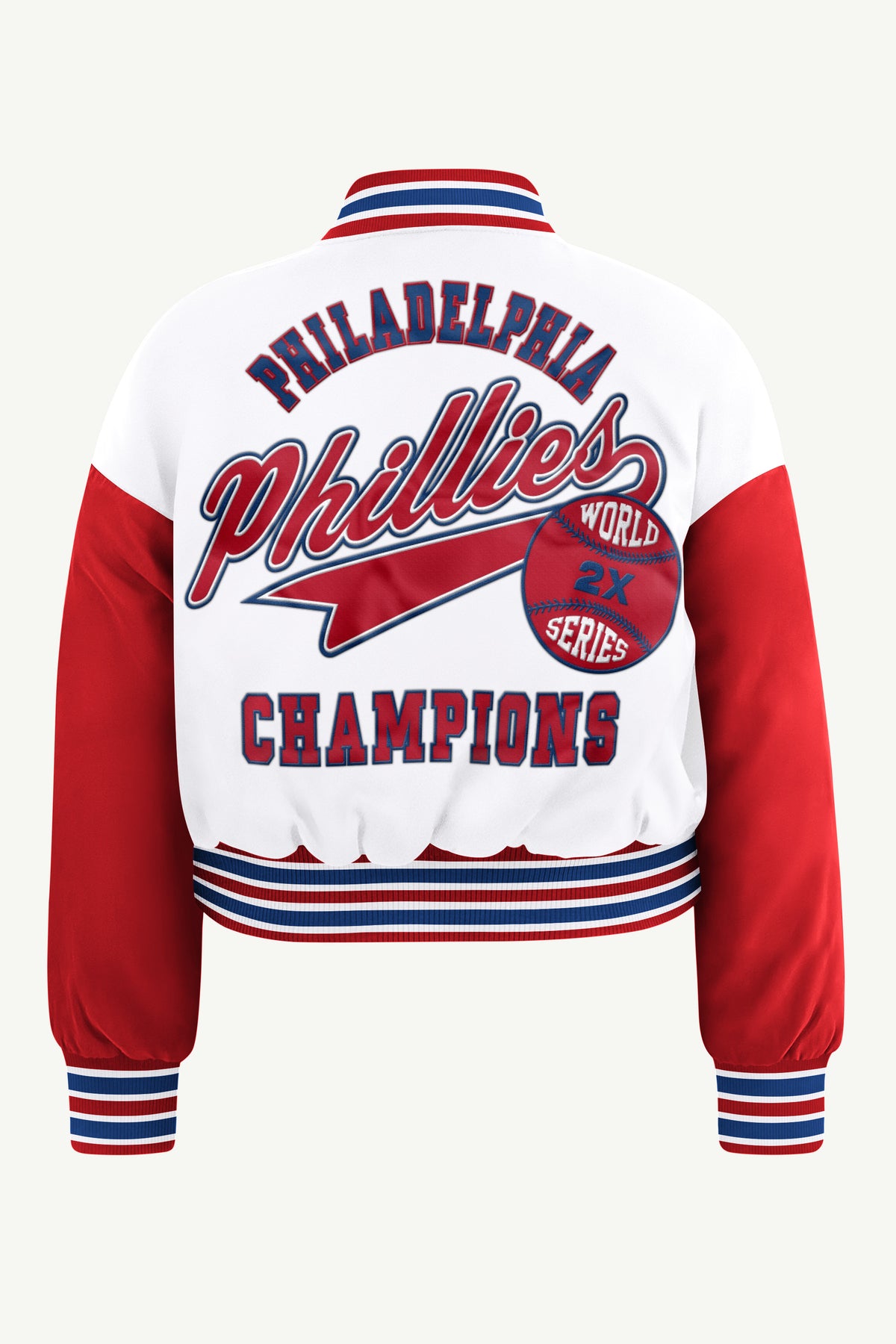WOMENS PHILADELPHIA PHILLIES GAME ON VARSITY JACKET View 3 WOMENS PHILADELPHIA PHILLIES GAME ON VARSITY JACKET View 3