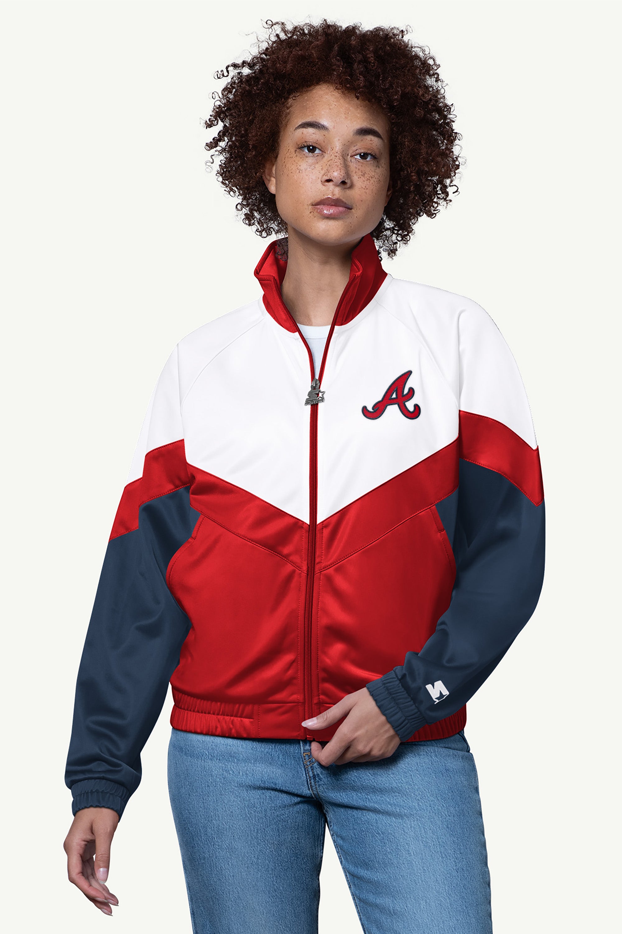 WOMENS ATLANTA BRAVES TEAMWORK TRACK JACKET View 1 | Atlanta Braves WOMENS ATLANTA BRAVES TEAMWORK TRACK JACKET View 1 | Atlanta Braves