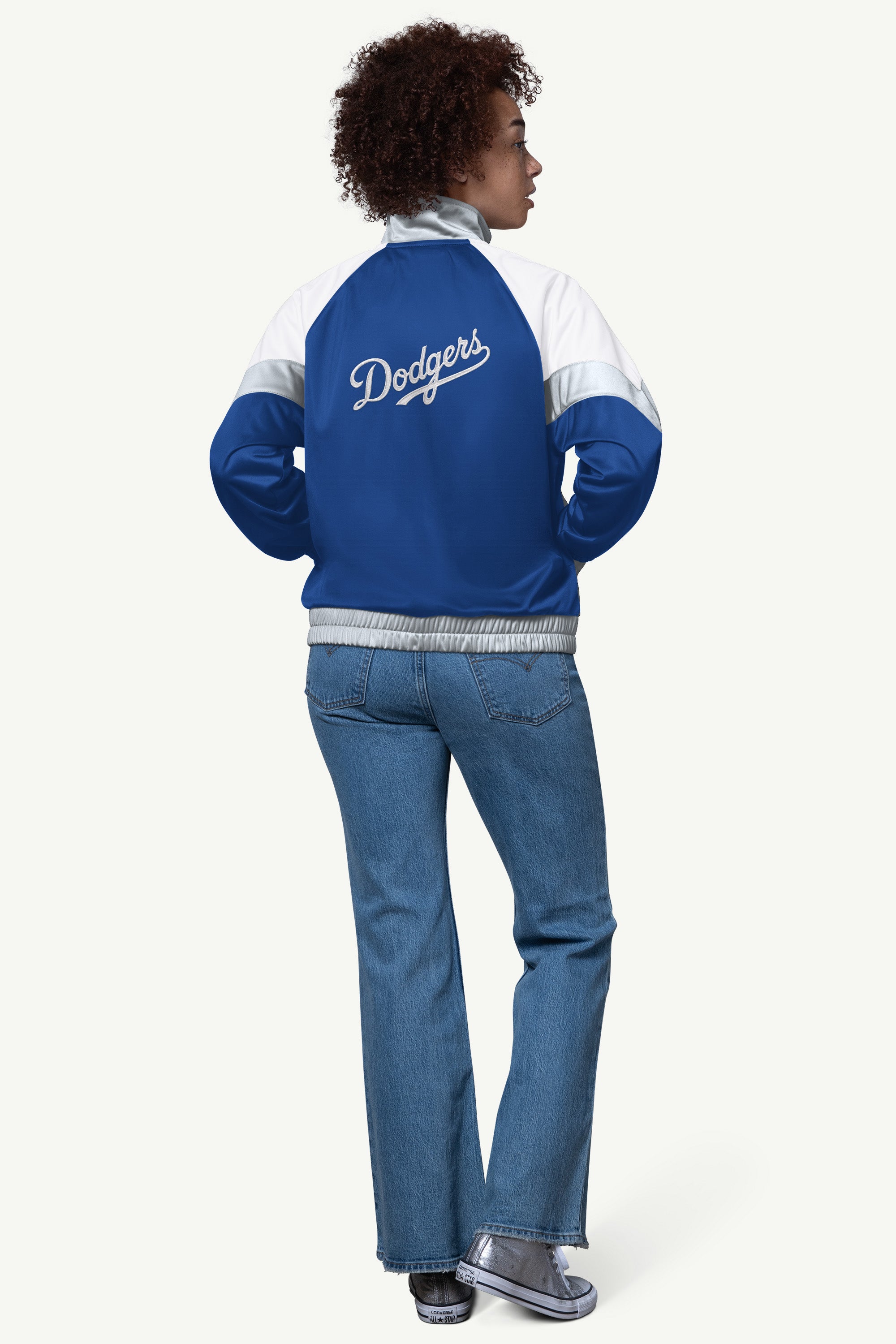 WOMENS LOS ANGELES DODGERS TEAMWORK TRACK JACKET View 2 WOMENS LOS ANGELES DODGERS TEAMWORK TRACK JACKET View 2