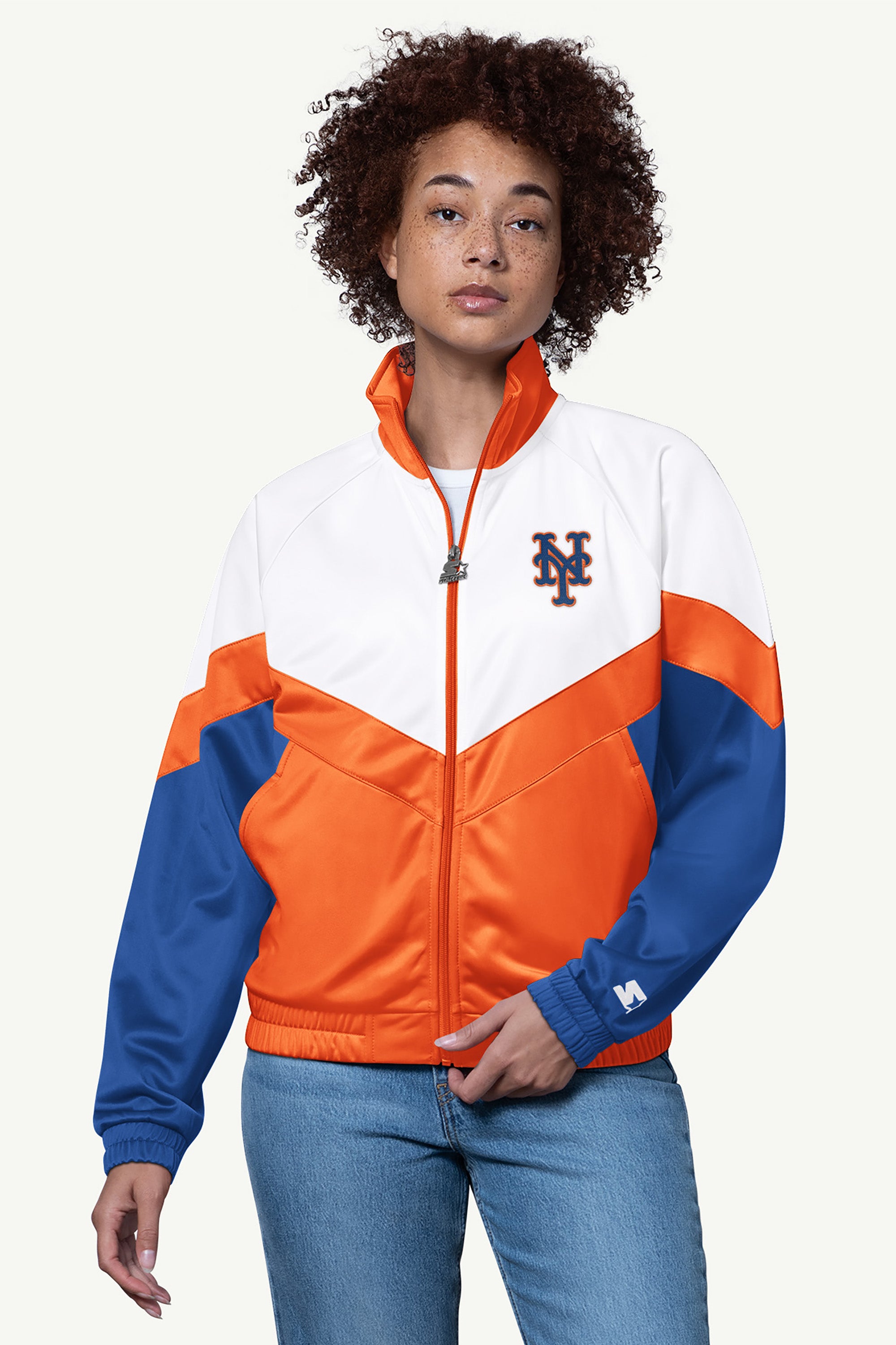 WOMENS NEW YORK METS TEAMWORK TRACK JACKET View 1 | STARTER CLASSICS WOMENS NEW YORK METS TEAMWORK TRACK JACKET View 1 | STARTER CLASSICS