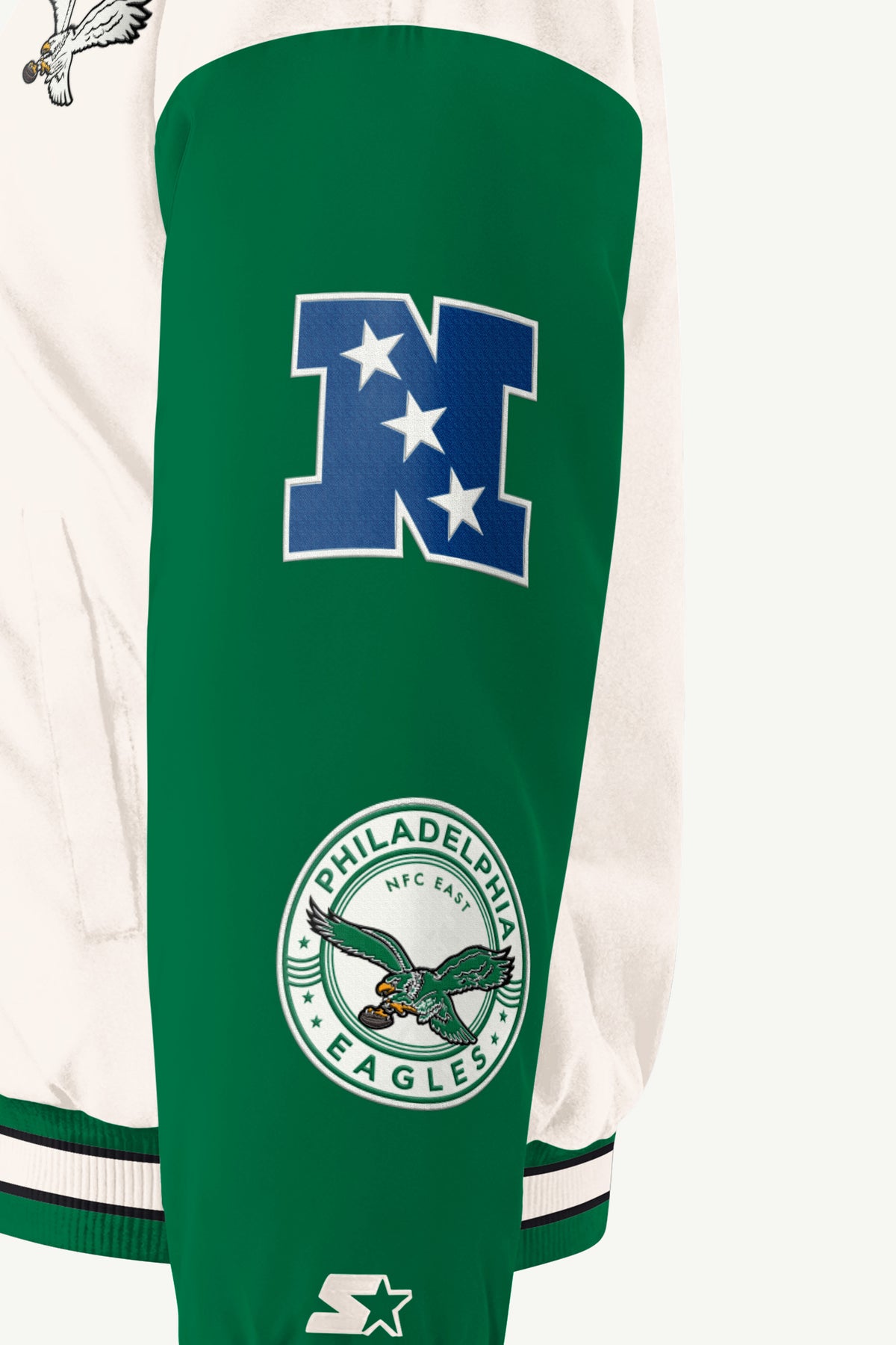 WOMENS PHILADELPHIA EAGLES REBOUND VARSITY JACKET View 4 WOMENS PHILADELPHIA EAGLES REBOUND VARSITY JACKET View 4