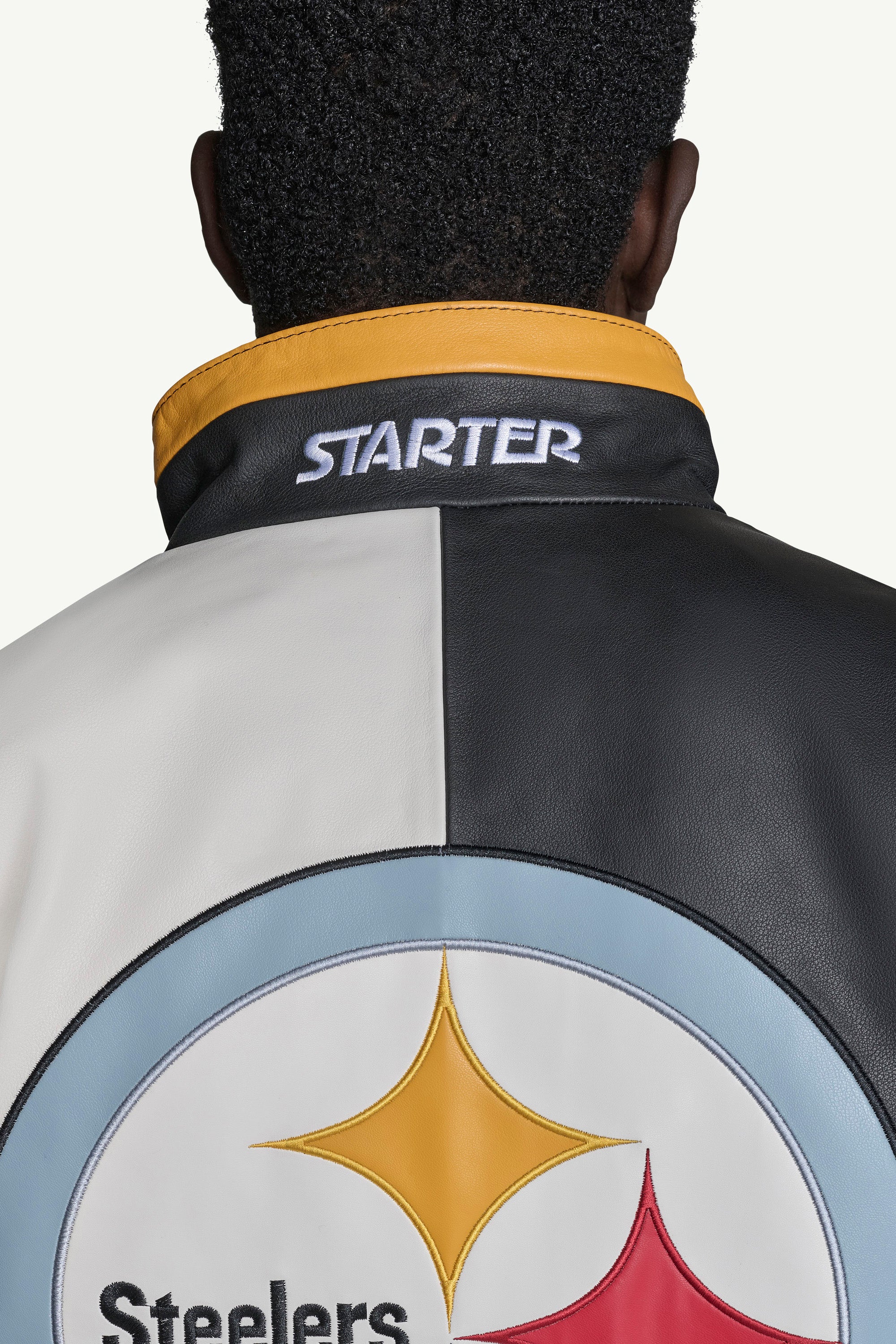 MENS PITTSBURGH STEELERS FULL ZIP LEATHER JACKET View 6 | STARTER CLASSICS MENS PITTSBURGH STEELERS FULL ZIP LEATHER JACKET View 6 | STARTER CLASSICS