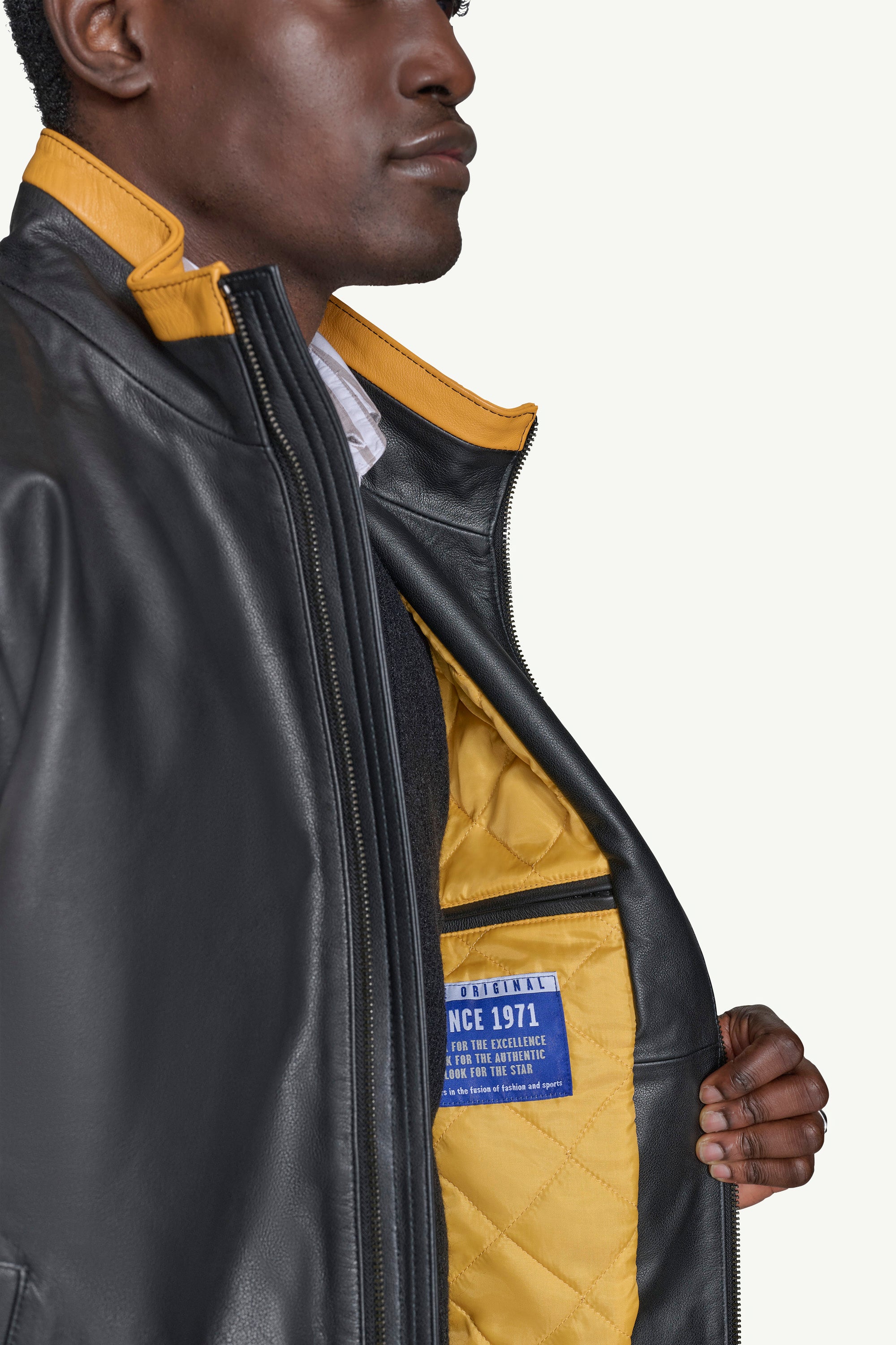 MENS PITTSBURGH STEELERS FULL ZIP LEATHER JACKET View 5 | STARTER CLASSICS MENS PITTSBURGH STEELERS FULL ZIP LEATHER JACKET View 5 | STARTER CLASSICS