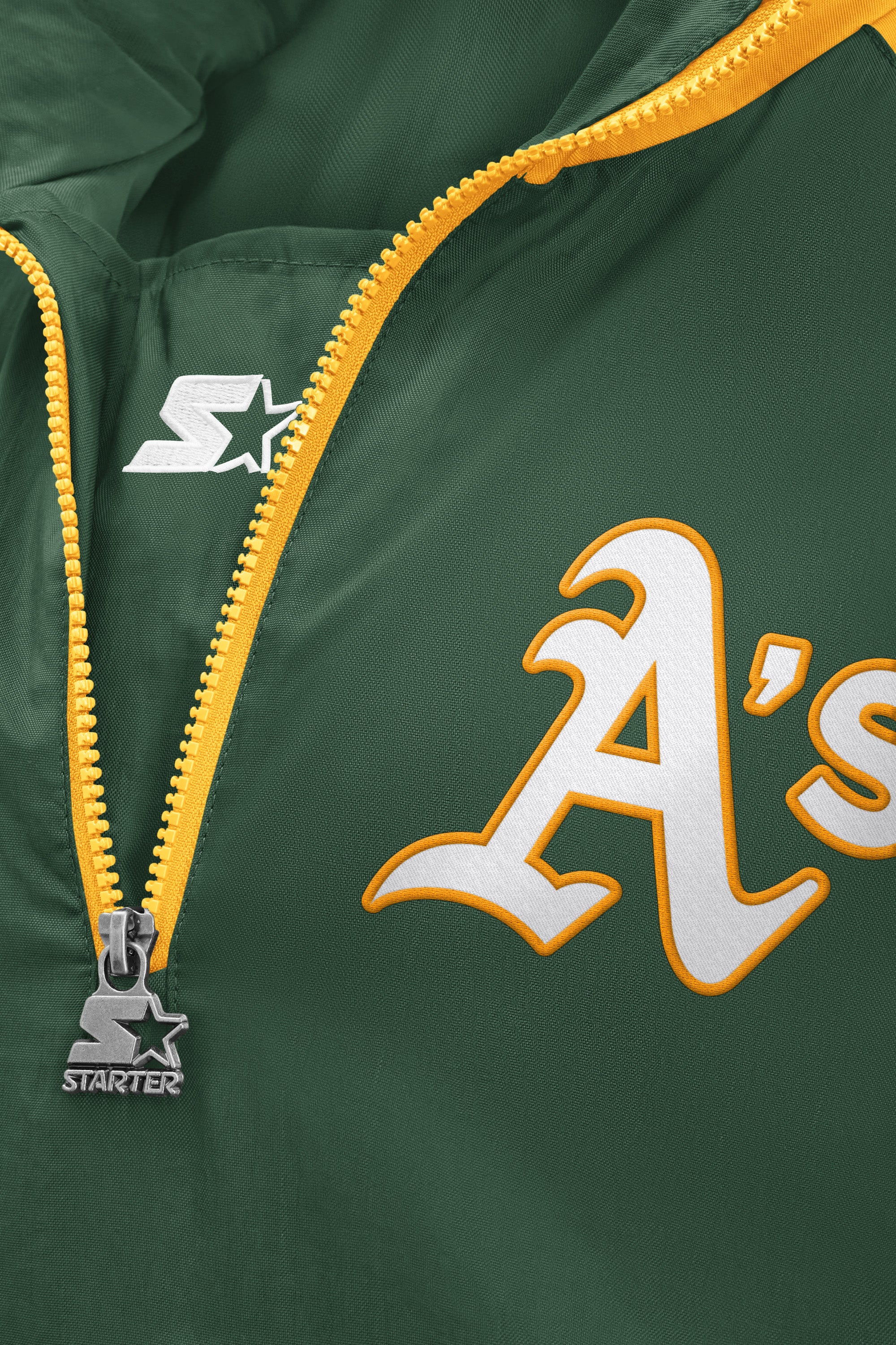 MENS OAKLAND ATHLETICS QUARTER ZIP JACKET View 3 | STARTER CLASSICS MENS OAKLAND ATHLETICS QUARTER ZIP JACKET View 3 | STARTER CLASSICS