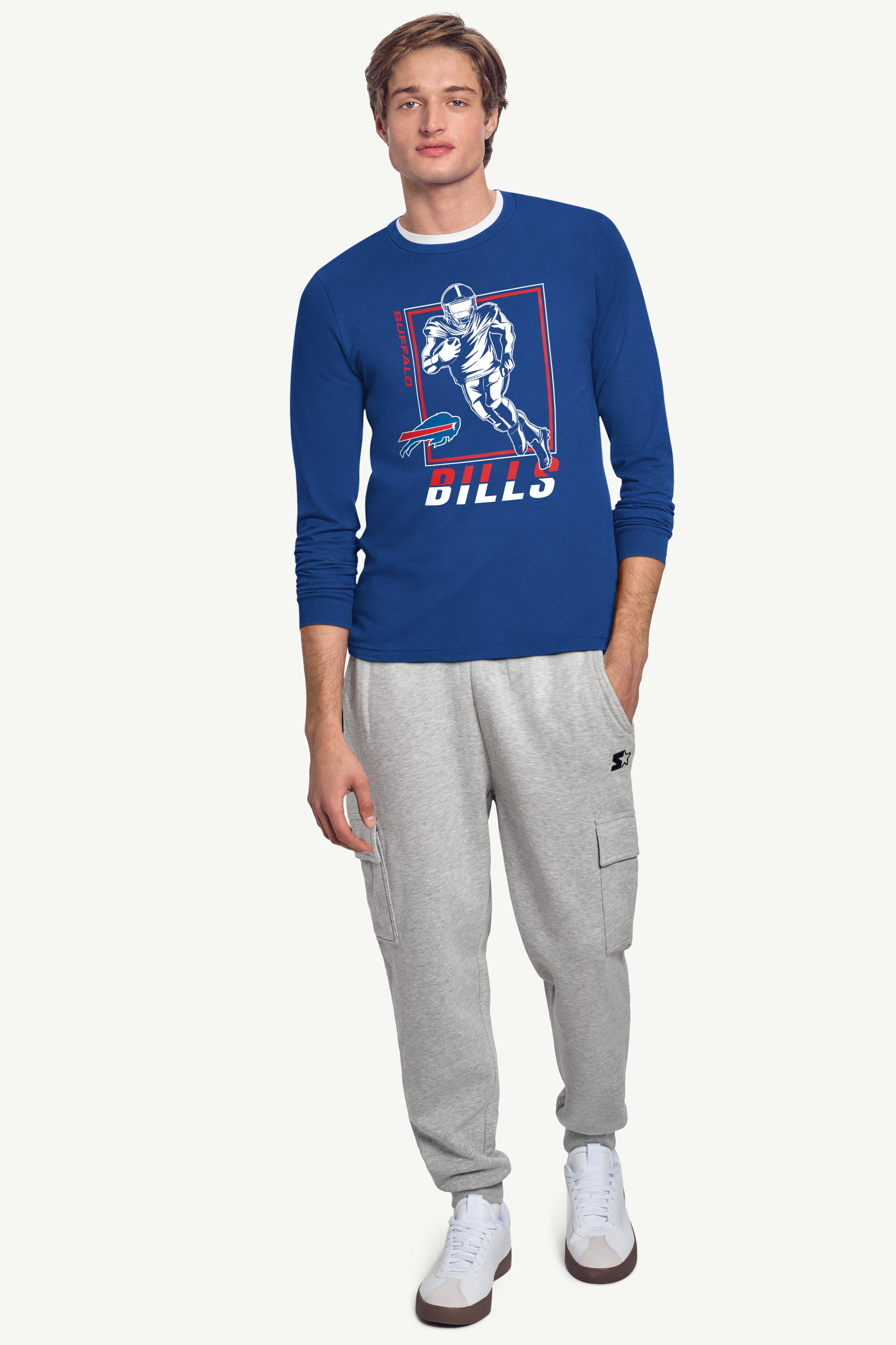 MENS BUFFALO BILLS PLAYER GRID LONG SLEEVE T SHIRT View 3 | Buffalo Bills MENS BUFFALO BILLS PLAYER GRID LONG SLEEVE T SHIRT View 3 | Buffalo Bills