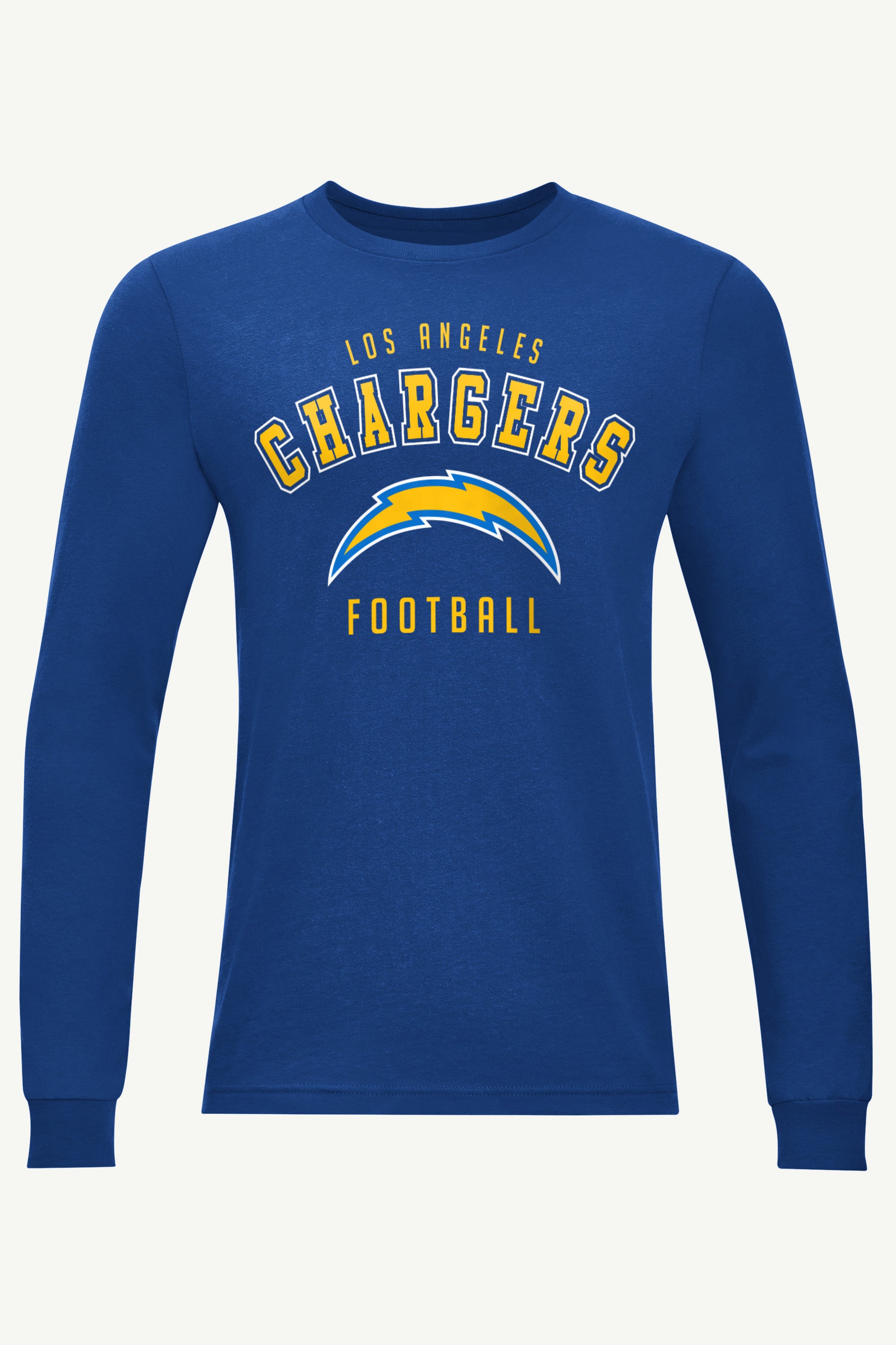 MENS LOS ANGELES CHARGERS LONG SLEEVE T SHIRT View 1 MENS LOS ANGELES CHARGERS LONG SLEEVE T SHIRT View 1