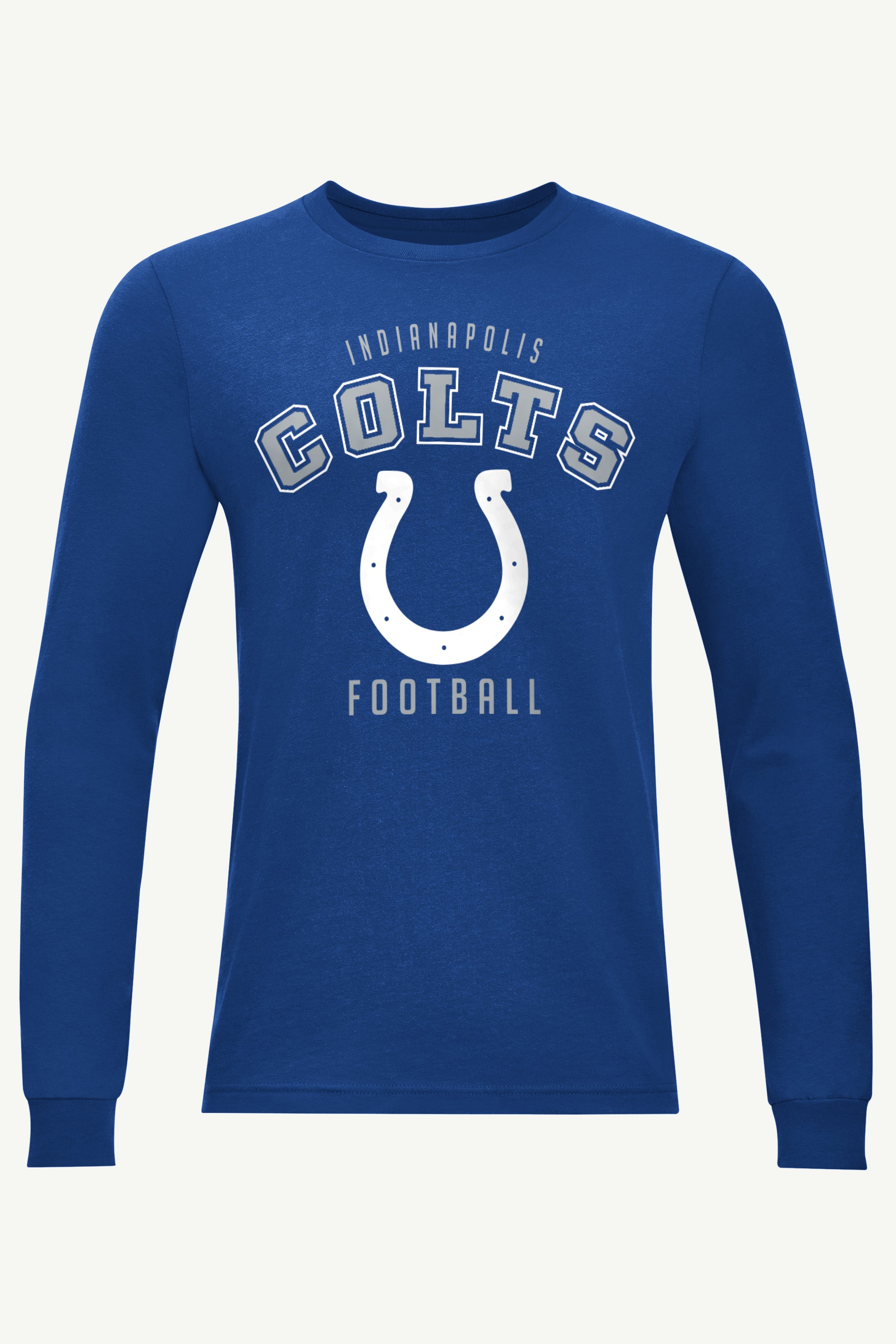 MENS INDIANAPOLIS COLTS LONG SLEEVE T SHIRT View 1 MENS INDIANAPOLIS COLTS LONG SLEEVE T SHIRT View 1