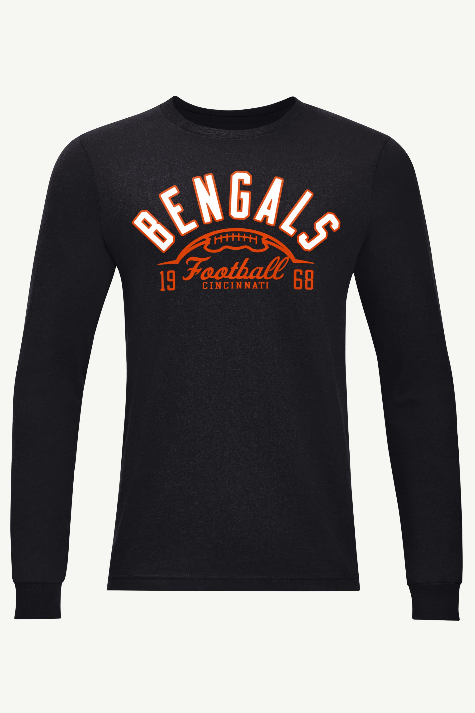 MENS CINCINATTI BENGALS HALF BALL LONG SLEEVE T SHIRT View 1 | Cincinnati Bengals MENS CINCINATTI BENGALS HALF BALL LONG SLEEVE T SHIRT View 1 | Cincinnati Bengals