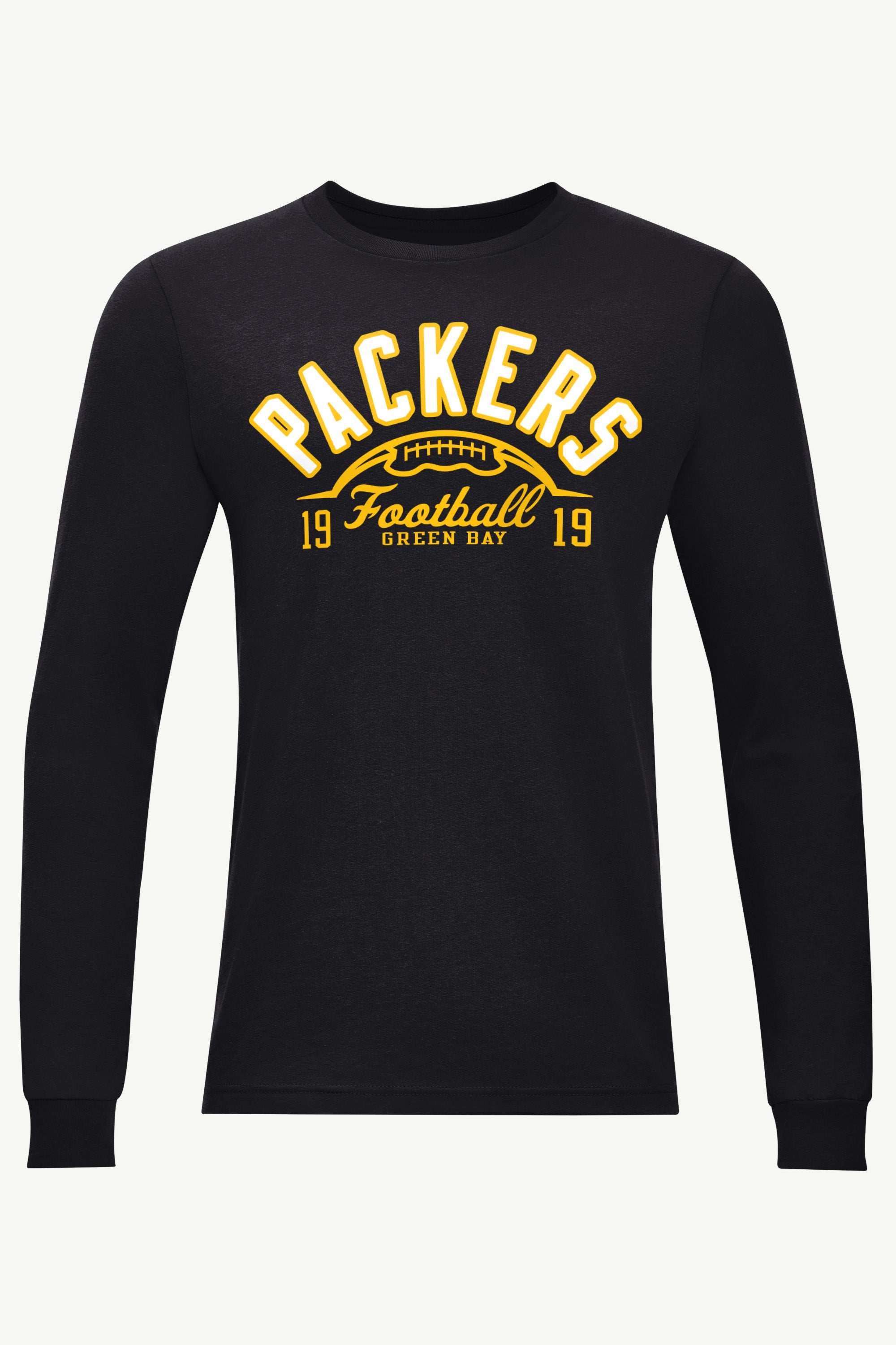 MENS GREEN BAY PACKERS HALF BALL LONG SLEEVE T SHIRT View 1 | Green Bay Packers MENS GREEN BAY PACKERS HALF BALL LONG SLEEVE T SHIRT View 1 | Green Bay Packers