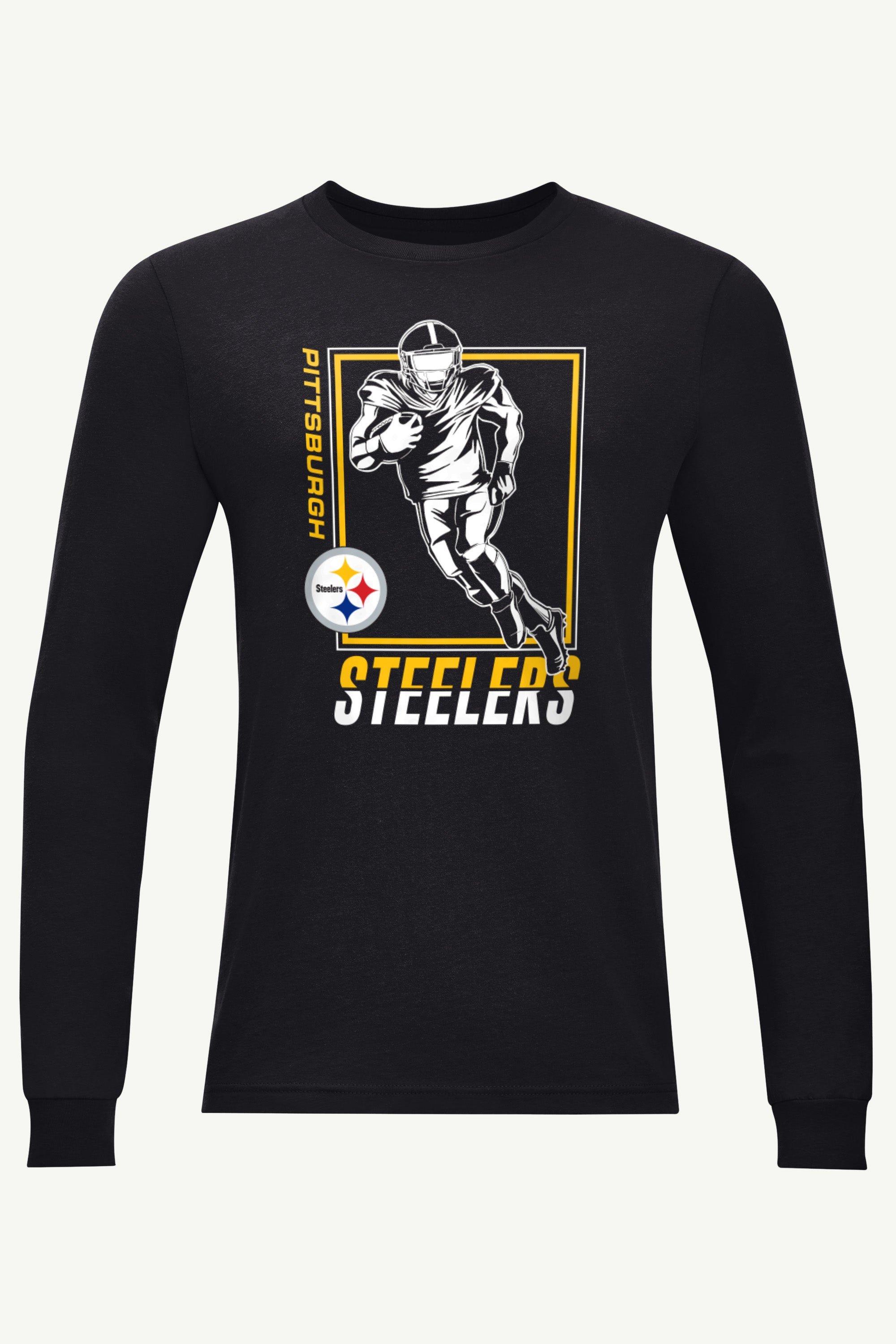 MENS PITTSBURGH STEELERS PLAYER GRID TEAM LONG SLEEVE T SHIRT View 1 | Men's T-Shirts MENS PITTSBURGH STEELERS PLAYER GRID TEAM LONG SLEEVE T SHIRT View 1 | Men's T-Shirts