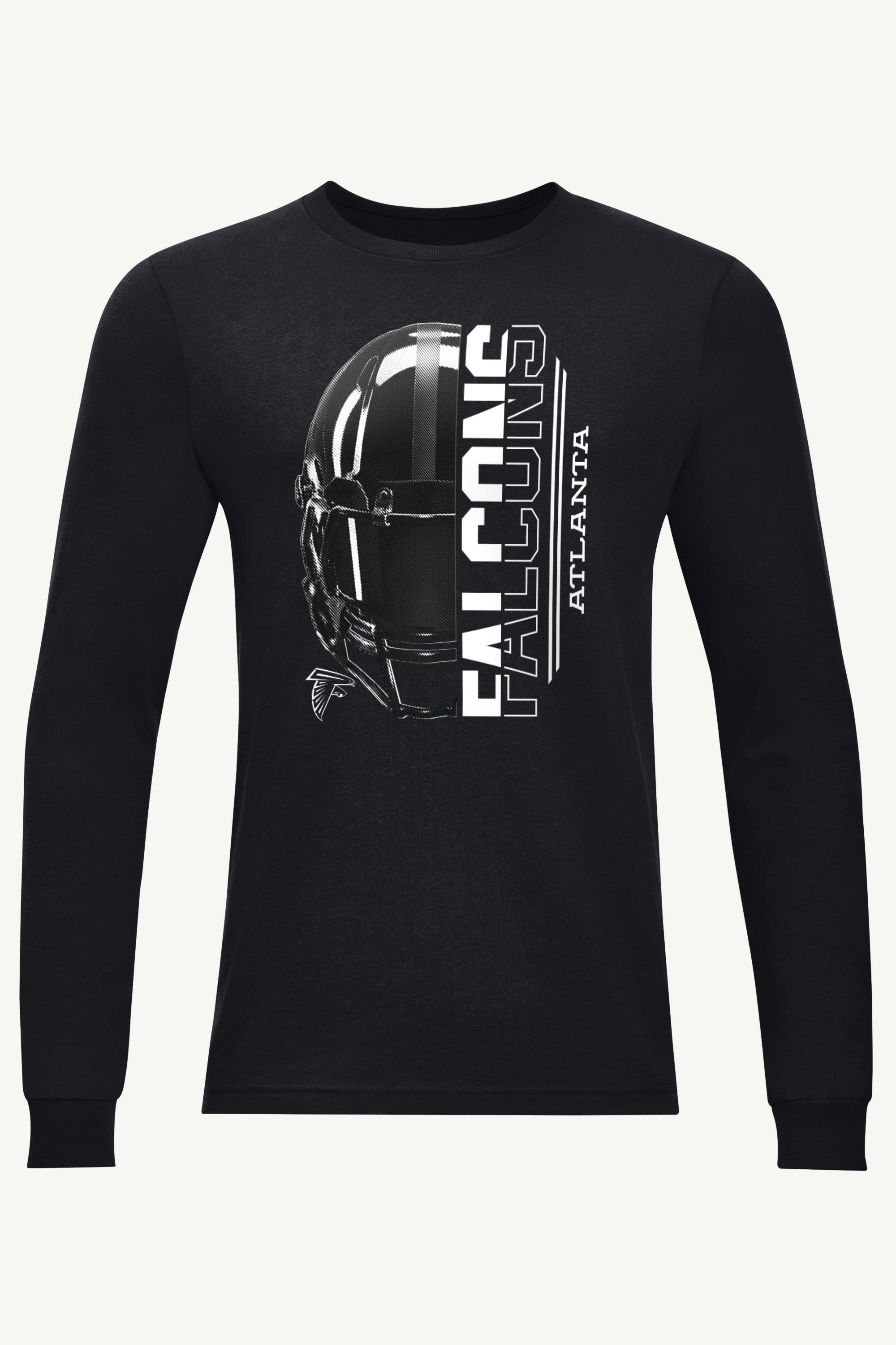 MENS ATLANTA FALCONS HALF HELMET LONG SLEEVE T SHIRT View 1 | Atlanta Falcons MENS ATLANTA FALCONS HALF HELMET LONG SLEEVE T SHIRT View 1 | Atlanta Falcons