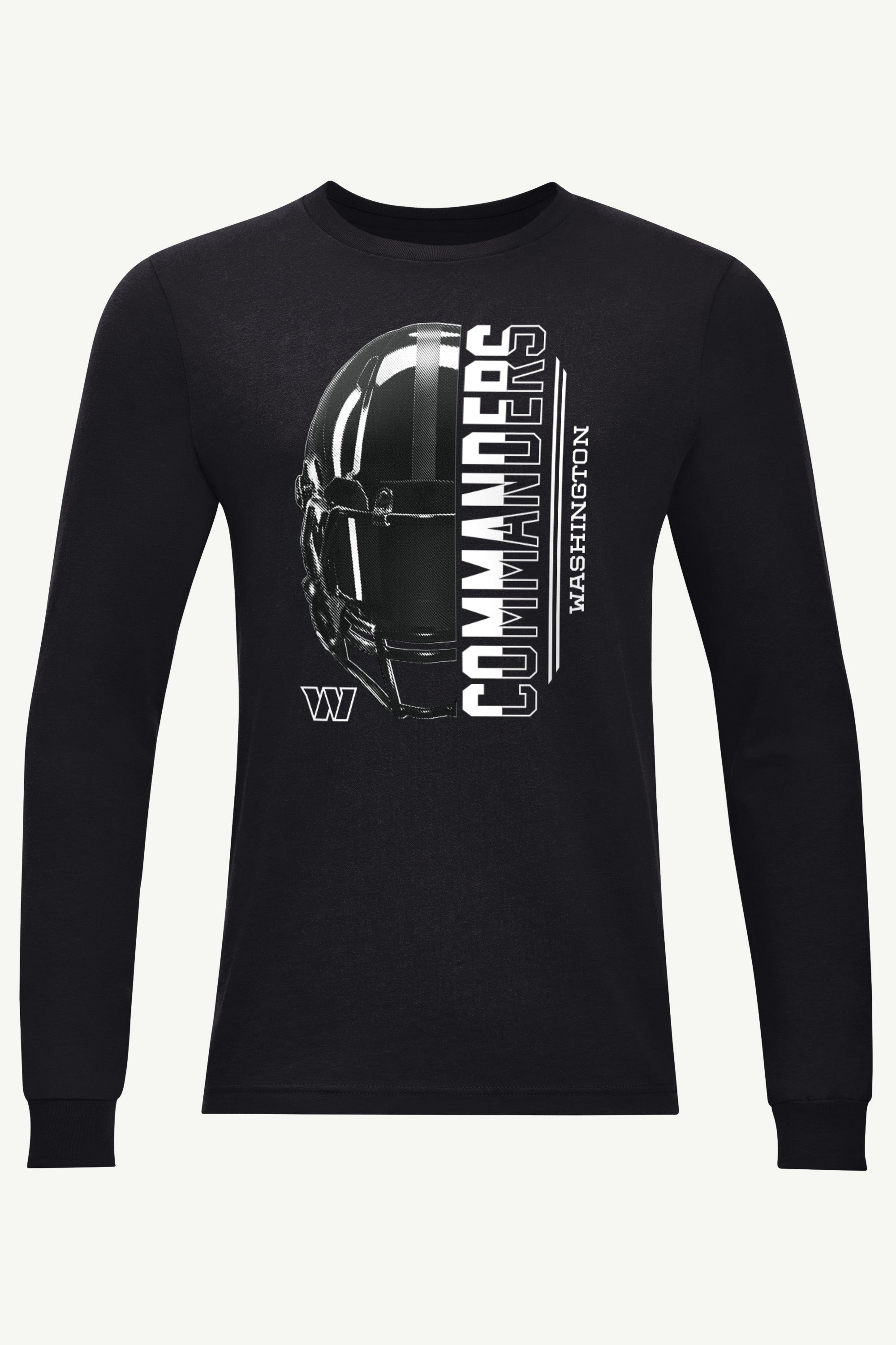 MENS WASHINGTON COMMANDERS HALF HELMET LONG SLEEVE T SHIRT View 1 | Washington Commanders MENS WASHINGTON COMMANDERS HALF HELMET LONG SLEEVE T SHIRT View 1 | Washington Commanders