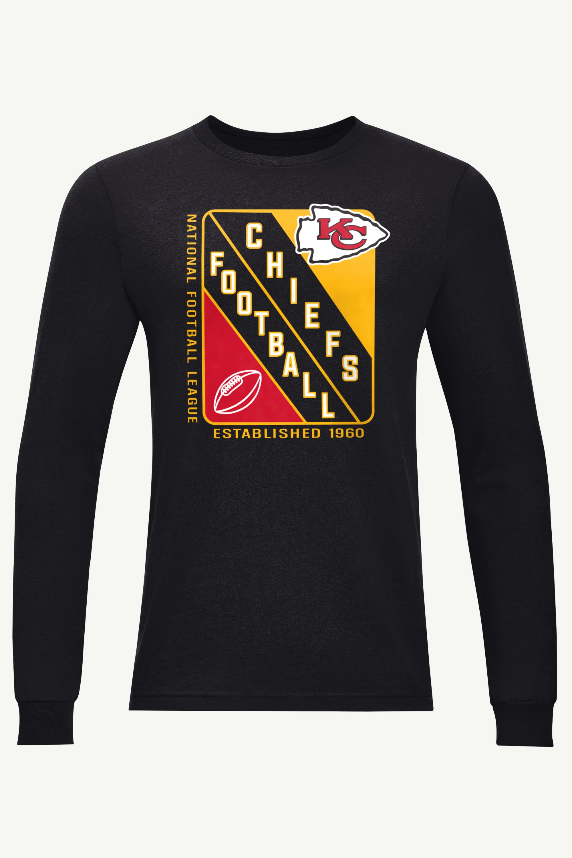 MENS KANSAS CITY CHIEFS SHIELD LOGO LONG SLEEVE T SHIRT View 1 | Kansas City Chiefs MENS KANSAS CITY CHIEFS SHIELD LOGO LONG SLEEVE T SHIRT View 1 | Kansas City Chiefs