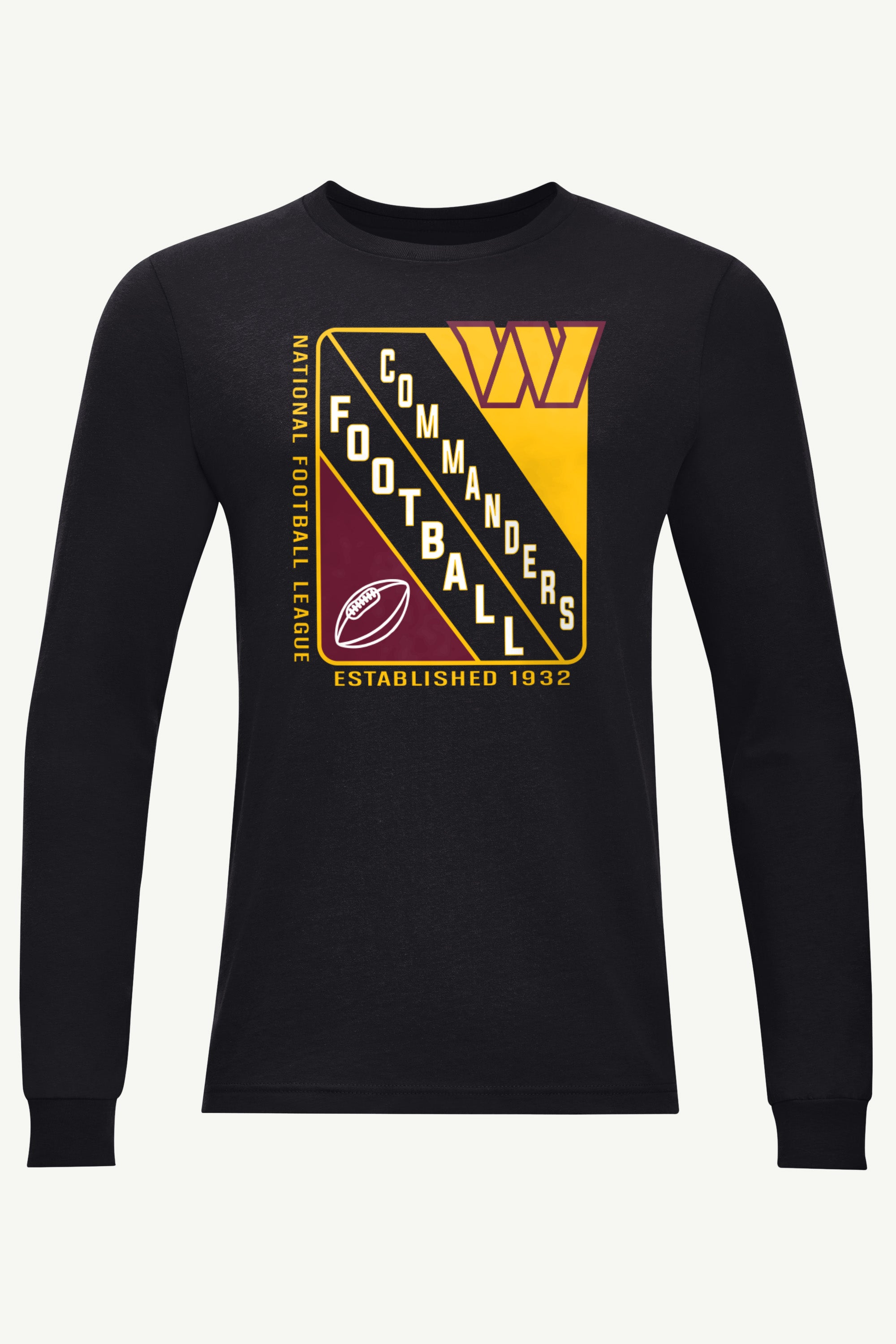 MENS WASHINGTON COMMANDERS SHIELD LOGO LONG SLEEVE T SHIRT View 1 | Washington Commanders MENS WASHINGTON COMMANDERS SHIELD LOGO LONG SLEEVE T SHIRT View 1 | Washington Commanders