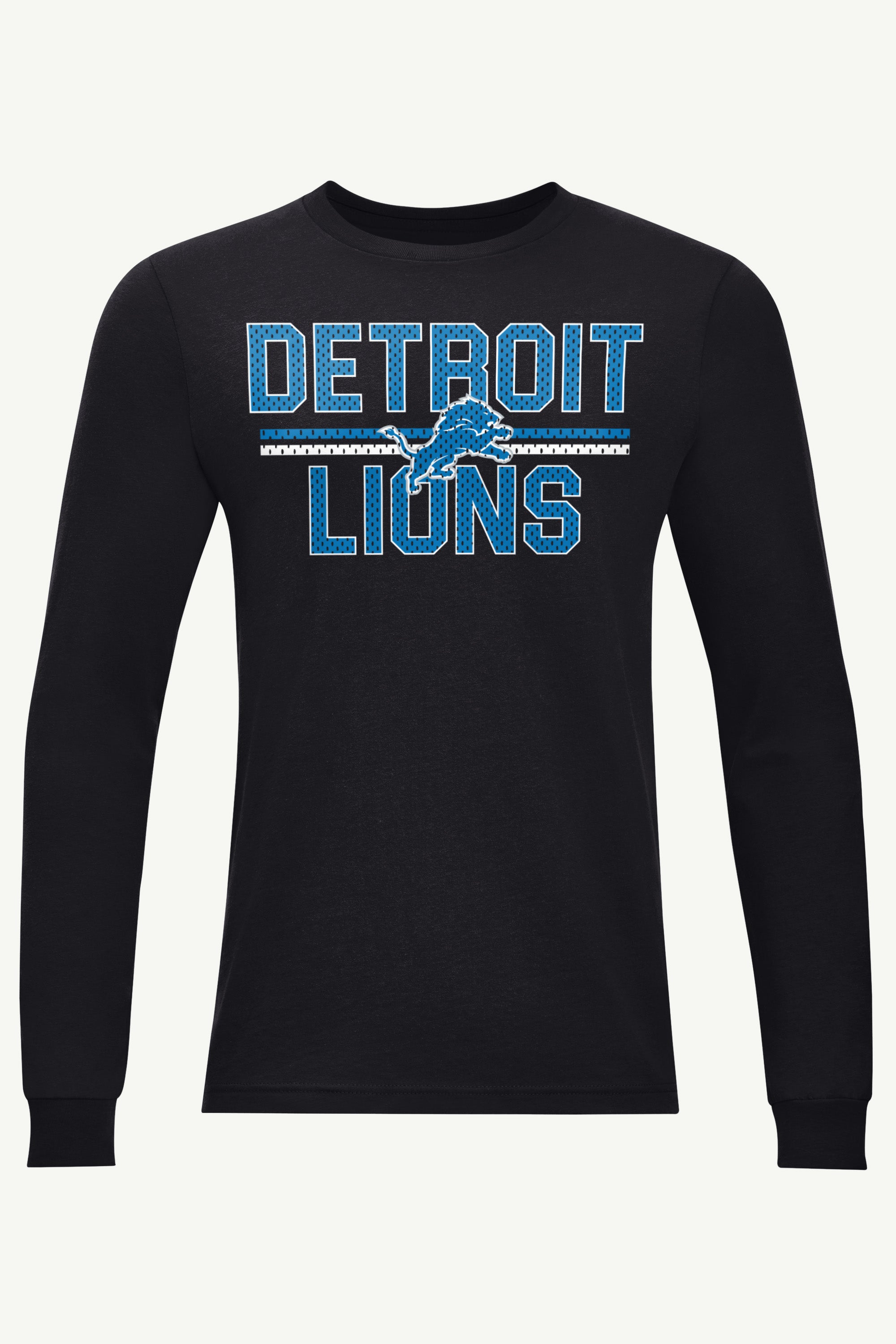 MENS DETROIT LIONS MESH LOOK LONG SLEEVE T SHIRT View 1 MENS DETROIT LIONS MESH LOOK LONG SLEEVE T SHIRT View 1