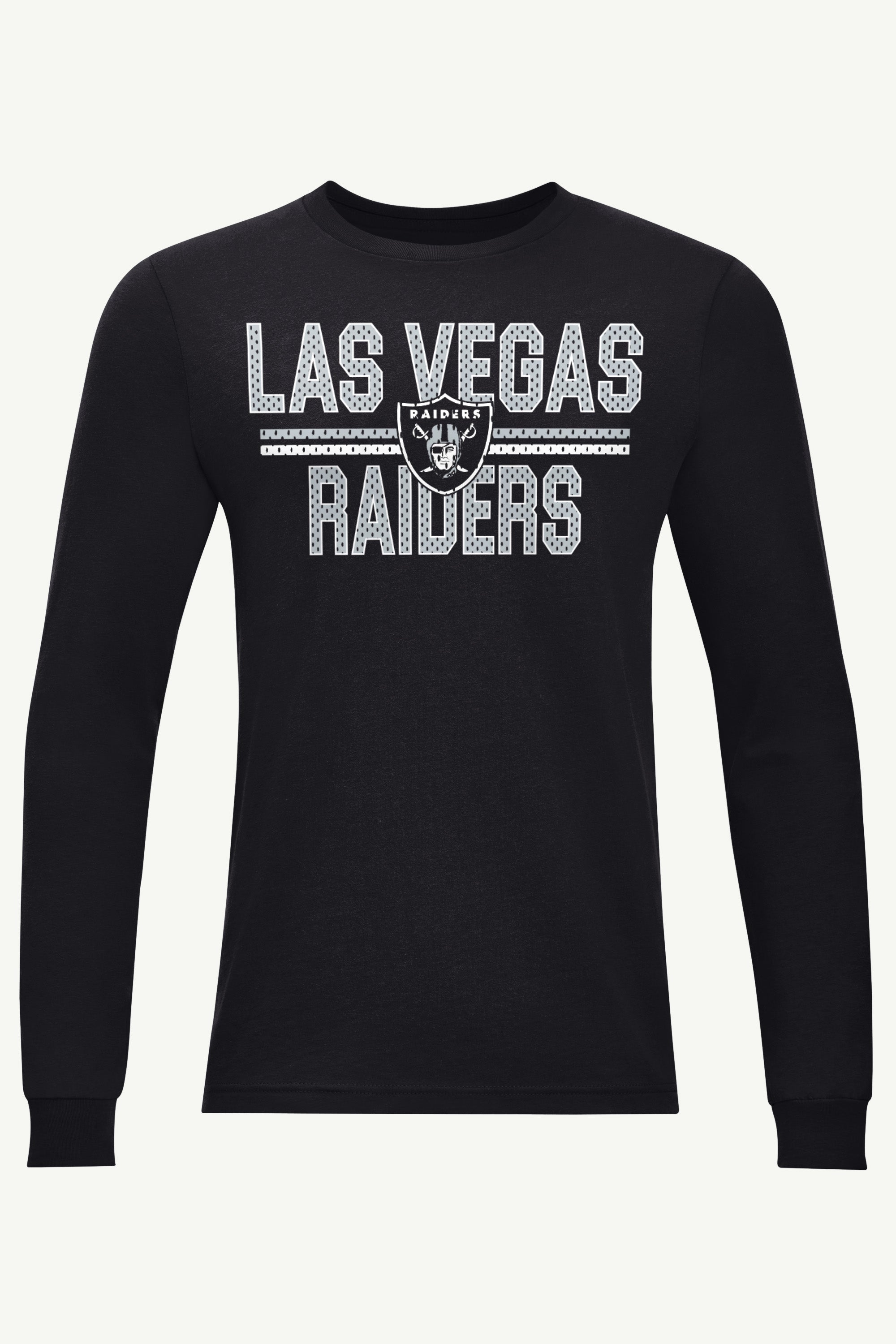 MENS LAS VEGAS RAIDERS MESH LOOK LONG SLEEVE T SHIRT View 1 MENS LAS VEGAS RAIDERS MESH LOOK LONG SLEEVE T SHIRT View 1