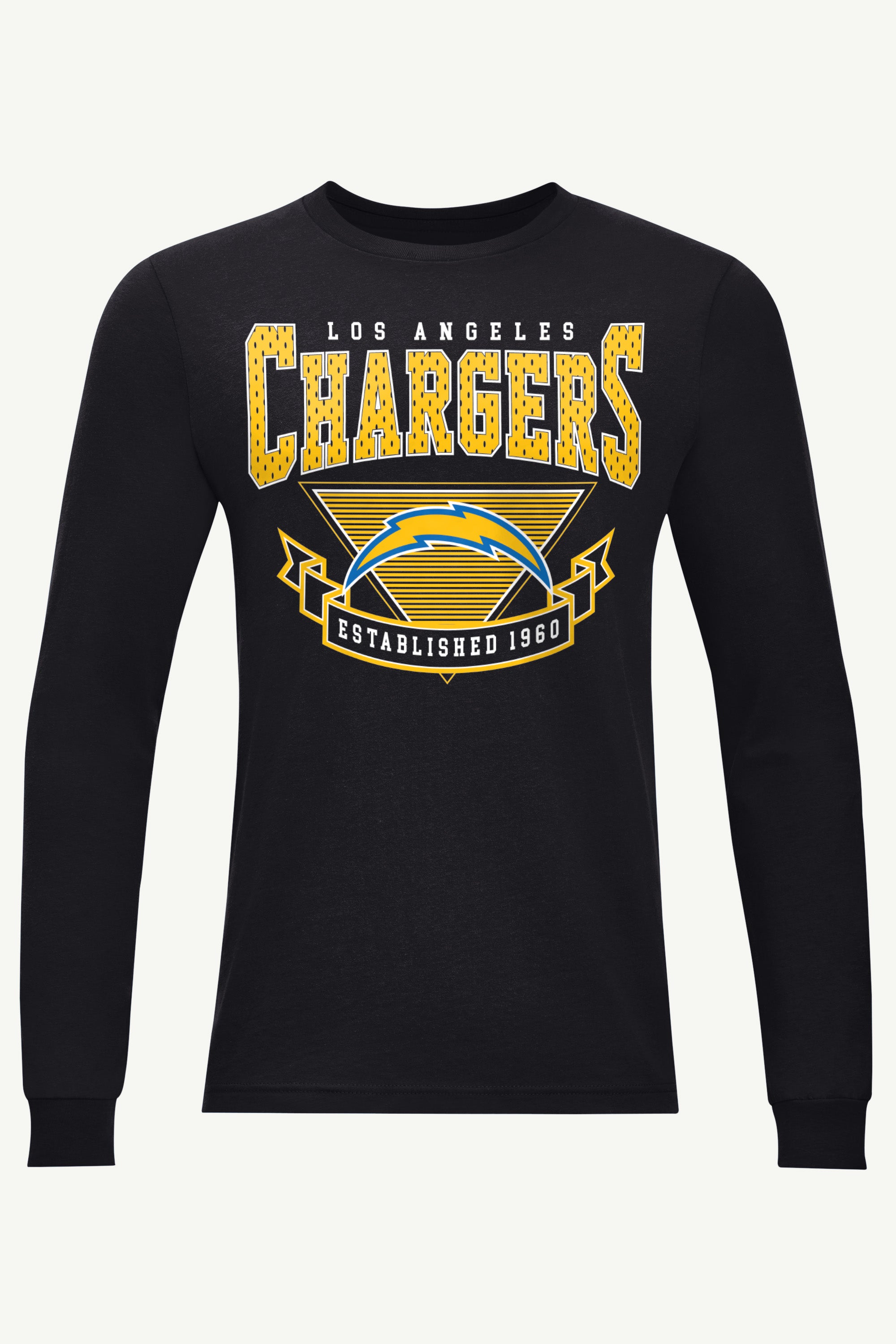 MENS LOS ANGELES CHARGERS 80's INSPIRED LONG SLEEVE T SHIRT View 1 | Los Angeles Chargers MENS LOS ANGELES CHARGERS 80's INSPIRED LONG SLEEVE T SHIRT View 1 | Los Angeles Chargers