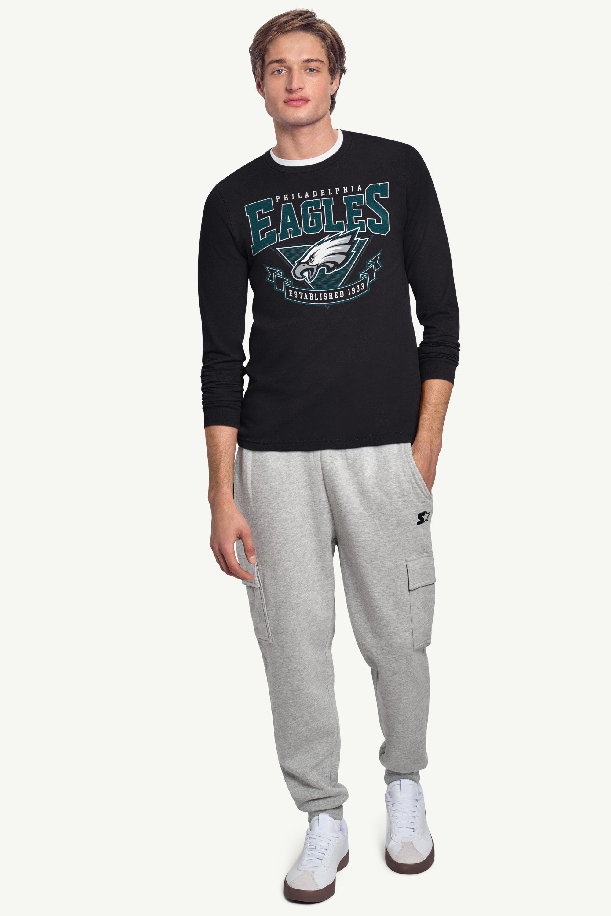 MENS PHILADELPHIA EAGLES 80's INSPIRED LONG SLEEVE T SHIRT View 3 | Philadelphia Eagles MENS PHILADELPHIA EAGLES 80's INSPIRED LONG SLEEVE T SHIRT View 3 | Philadelphia Eagles