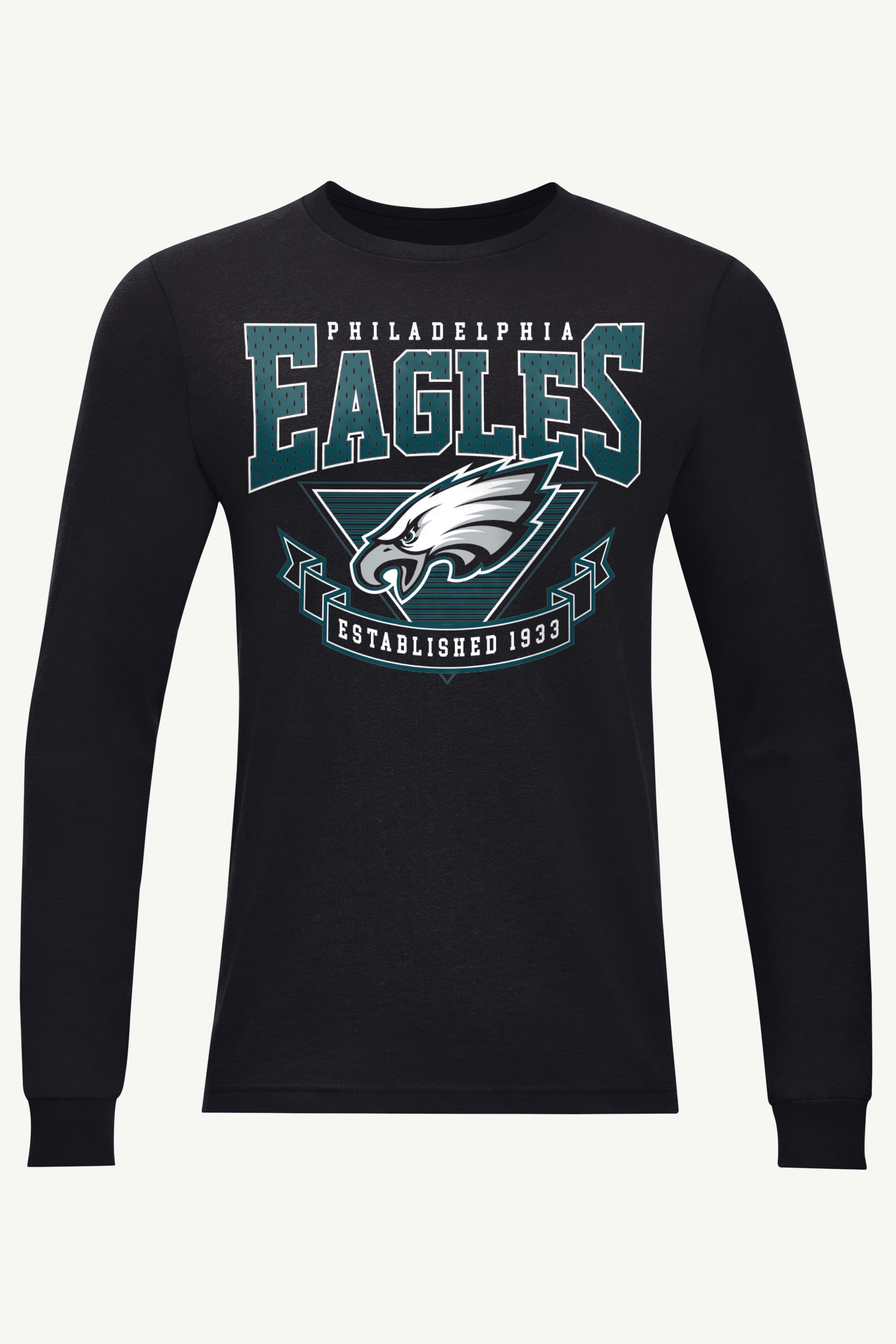 MENS PHILADELPHIA EAGLES 80's INSPIRED LONG SLEEVE T SHIRT View 1 | NFL MENS PHILADELPHIA EAGLES 80's INSPIRED LONG SLEEVE T SHIRT View 1 | NFL