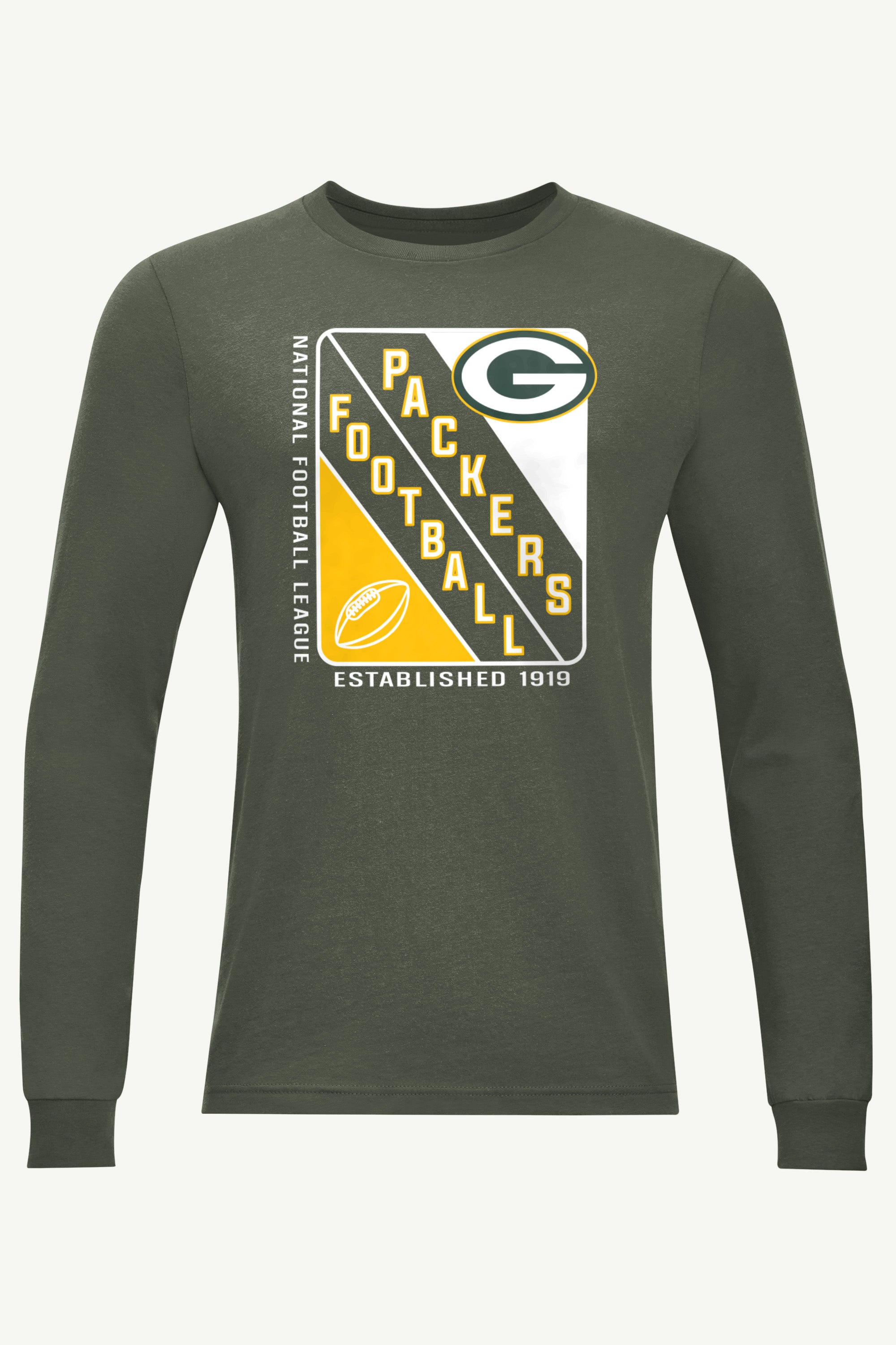 MENS GREEN BAY PACKERS SHIELD LOGO LONG SLEEVE T SHIRT View 1 | Green Bay Packers MENS GREEN BAY PACKERS SHIELD LOGO LONG SLEEVE T SHIRT View 1 | Green Bay Packers