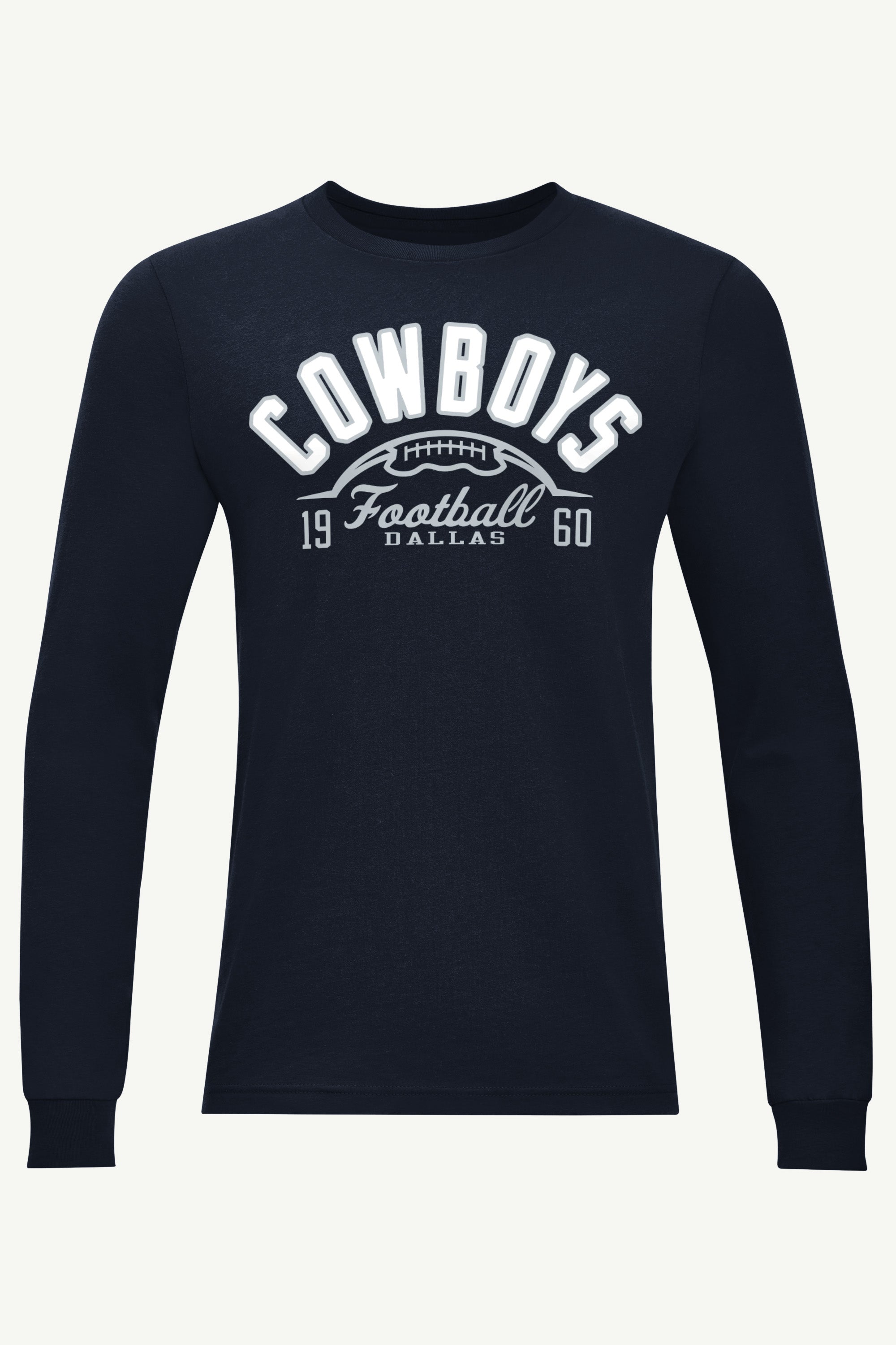 MENS DALLAS COWBOYS HALF BALL LONG SLEEVE T SHIRT View 1 MENS DALLAS COWBOYS HALF BALL LONG SLEEVE T SHIRT View 1