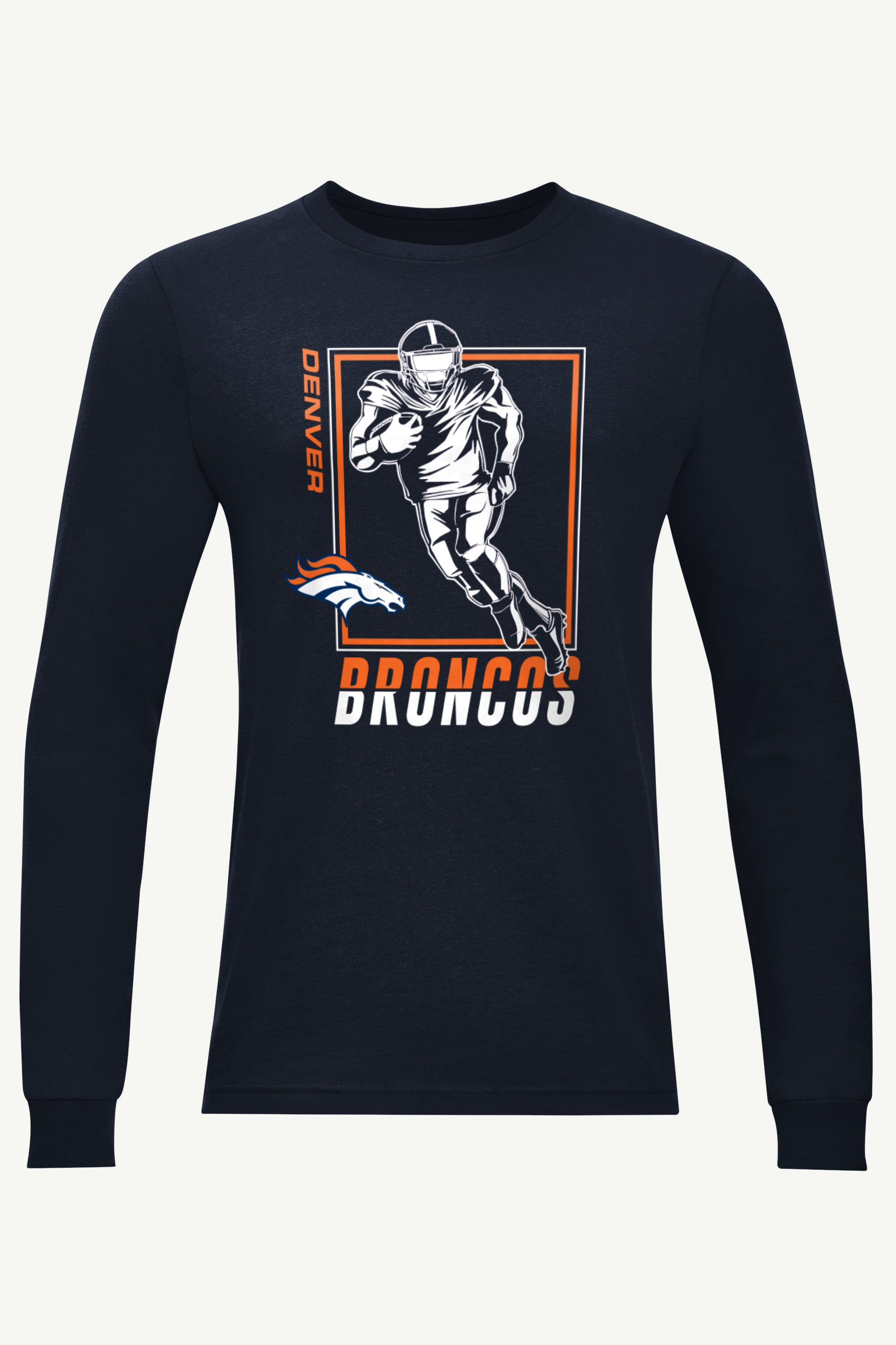 MENS DENVER BRONCOS PLAYER GRID LONG SLEEVE T SHIRT View 1 | Men's T-Shirts MENS DENVER BRONCOS PLAYER GRID LONG SLEEVE T SHIRT View 1 | Men's T-Shirts