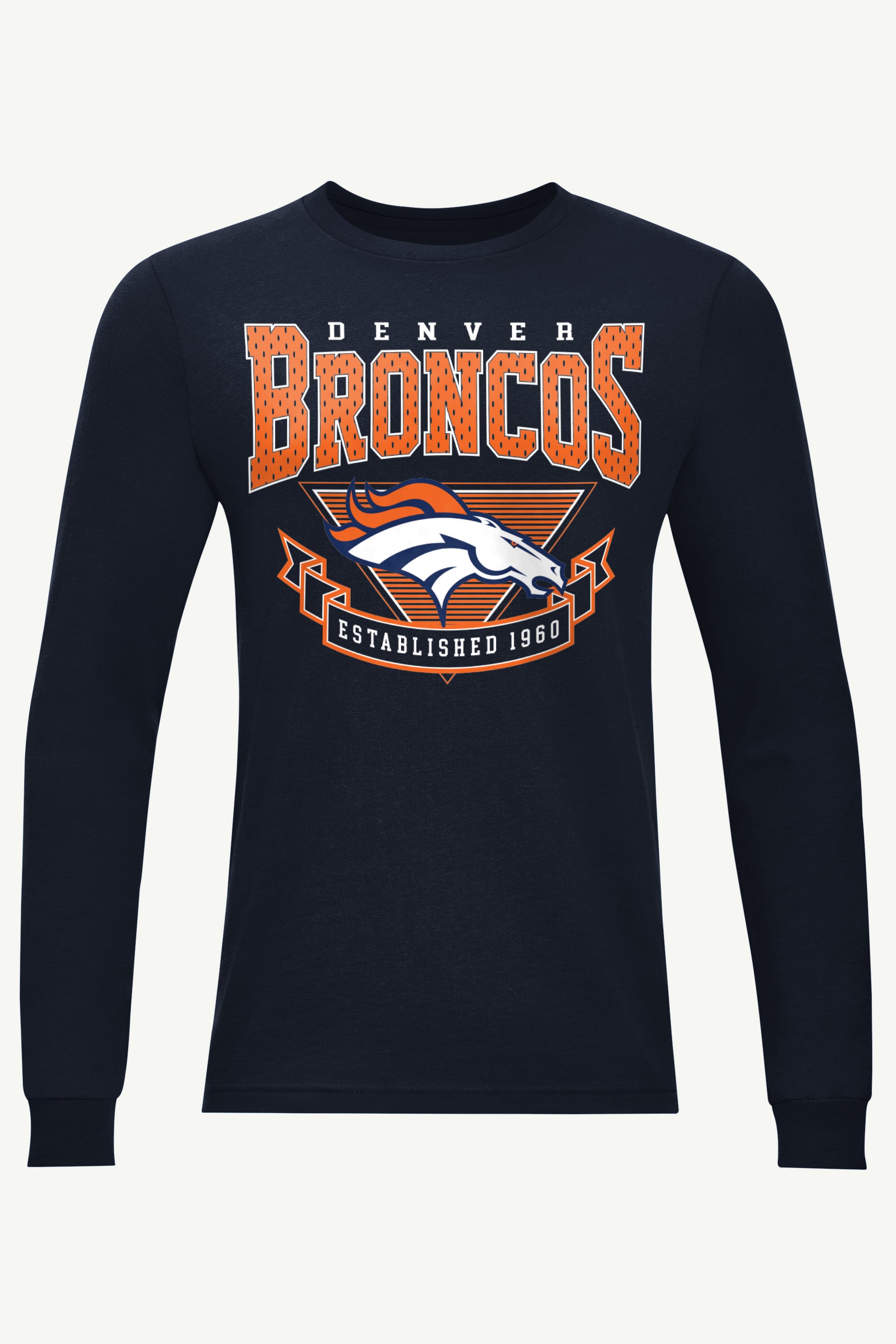 MENS DENVER BRONCOS 80's INSPIRED LONG SLEEVE T SHIRT View 1 | Men's T-Shirts MENS DENVER BRONCOS 80's INSPIRED LONG SLEEVE T SHIRT View 1 | Men's T-Shirts