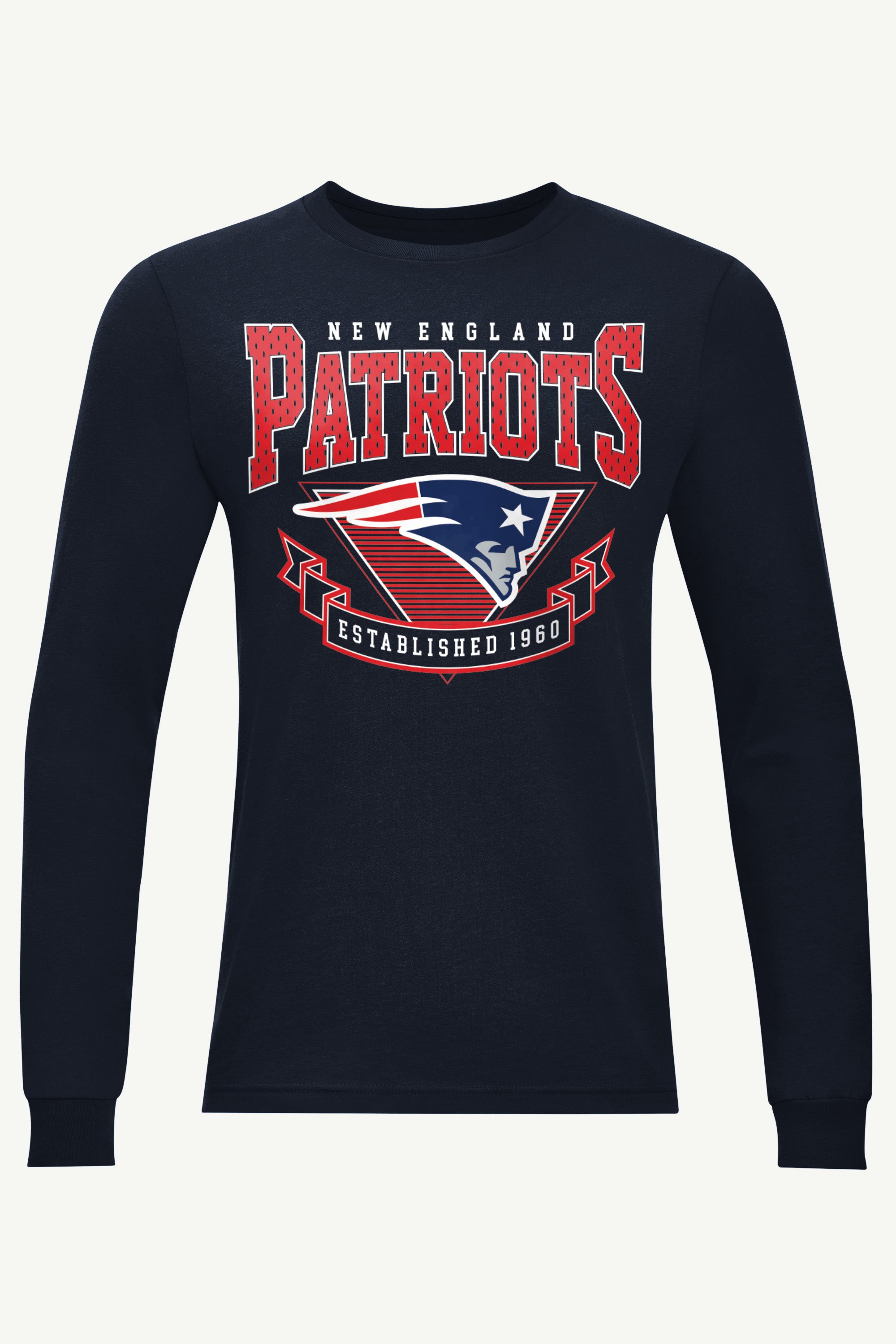 MENS NEW ENGLAND PATRIOTS 80's INSPIRED LONG SLEEVE T SHIRT View 1 | Men's T-Shirts MENS NEW ENGLAND PATRIOTS 80's INSPIRED LONG SLEEVE T SHIRT View 1 | Men's T-Shirts