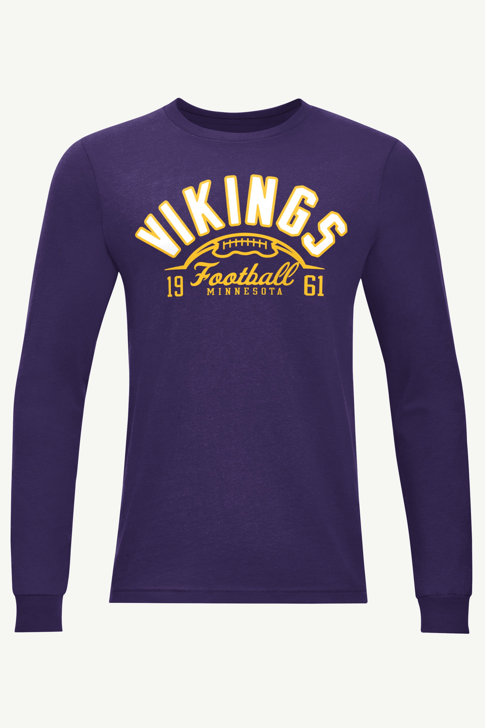 MENS MINNESOTA VIKINGS HALF BALL LONG SLEEVE T SHIRT View 1 | Minnesota Vikings MENS MINNESOTA VIKINGS HALF BALL LONG SLEEVE T SHIRT View 1 | Minnesota Vikings
