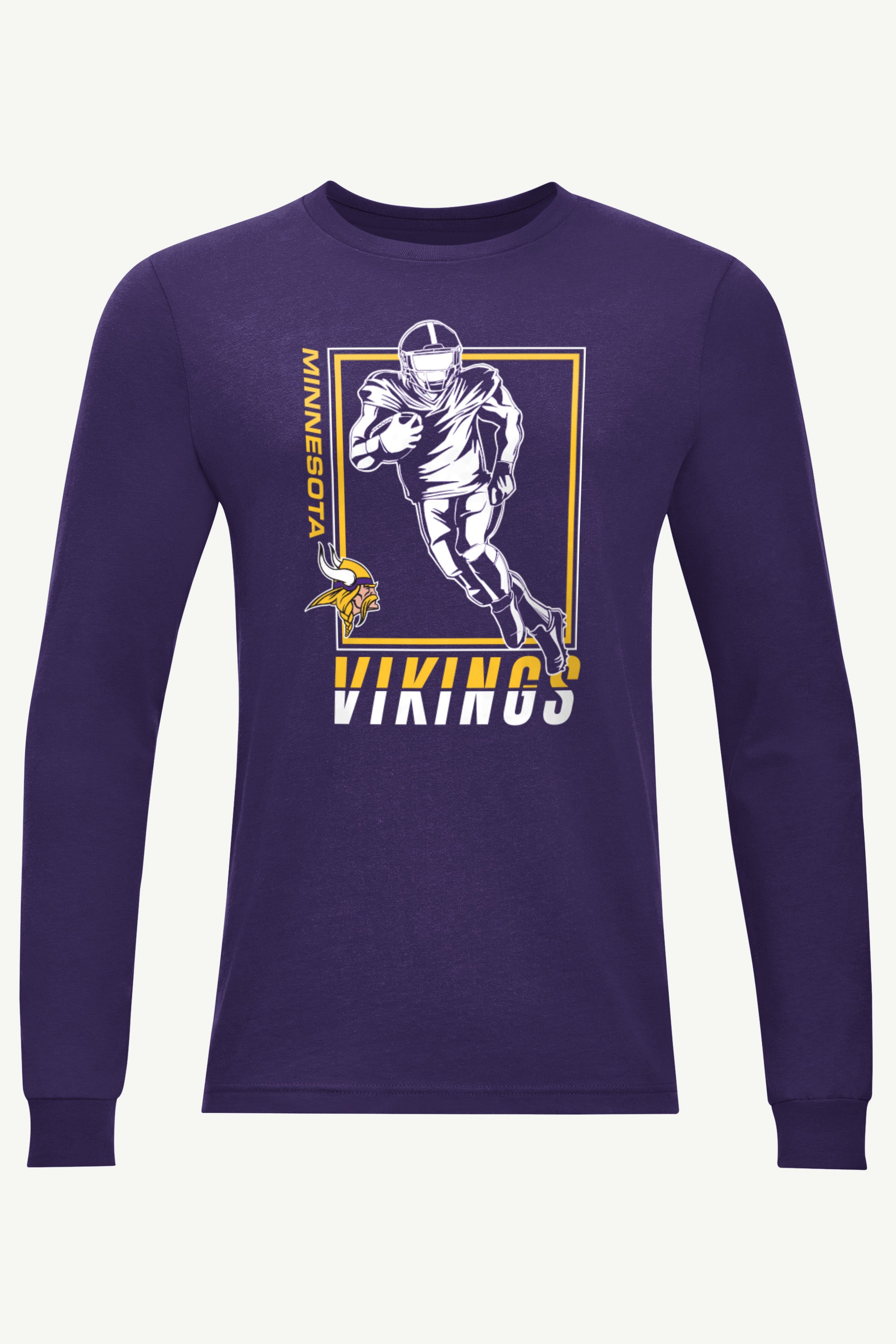 MENS MINNESOTA VIKINGS PLAYER GRID LONG SLEEVE T SHIRT View 1 | Minnesota Vikings MENS MINNESOTA VIKINGS PLAYER GRID LONG SLEEVE T SHIRT View 1 | Minnesota Vikings