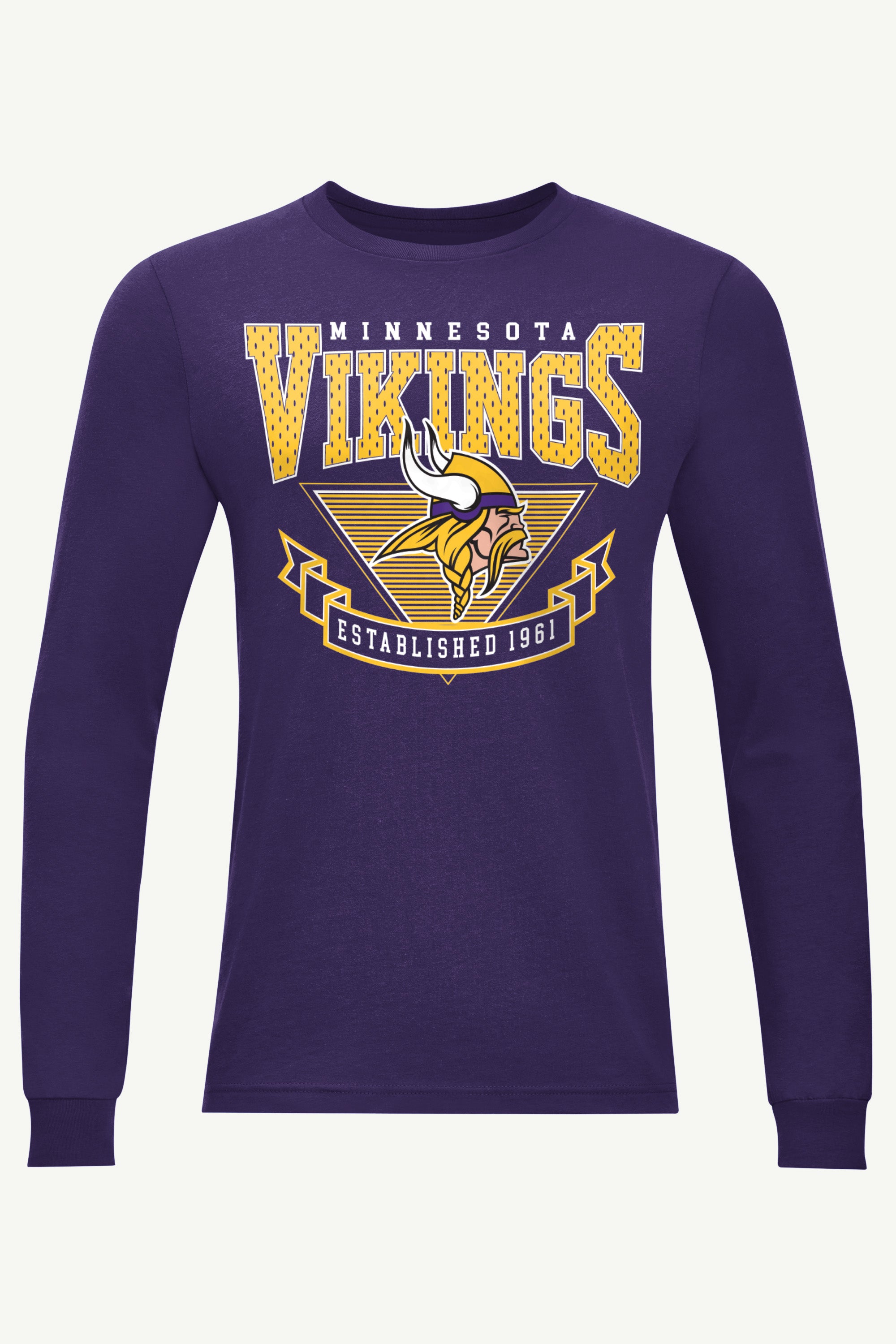 MENS MINNESOTA VIKINGS 80's INSPIRED LONG SLEEVE T SHIRT View 1 | Minnesota Vikings MENS MINNESOTA VIKINGS 80's INSPIRED LONG SLEEVE T SHIRT View 1 | Minnesota Vikings