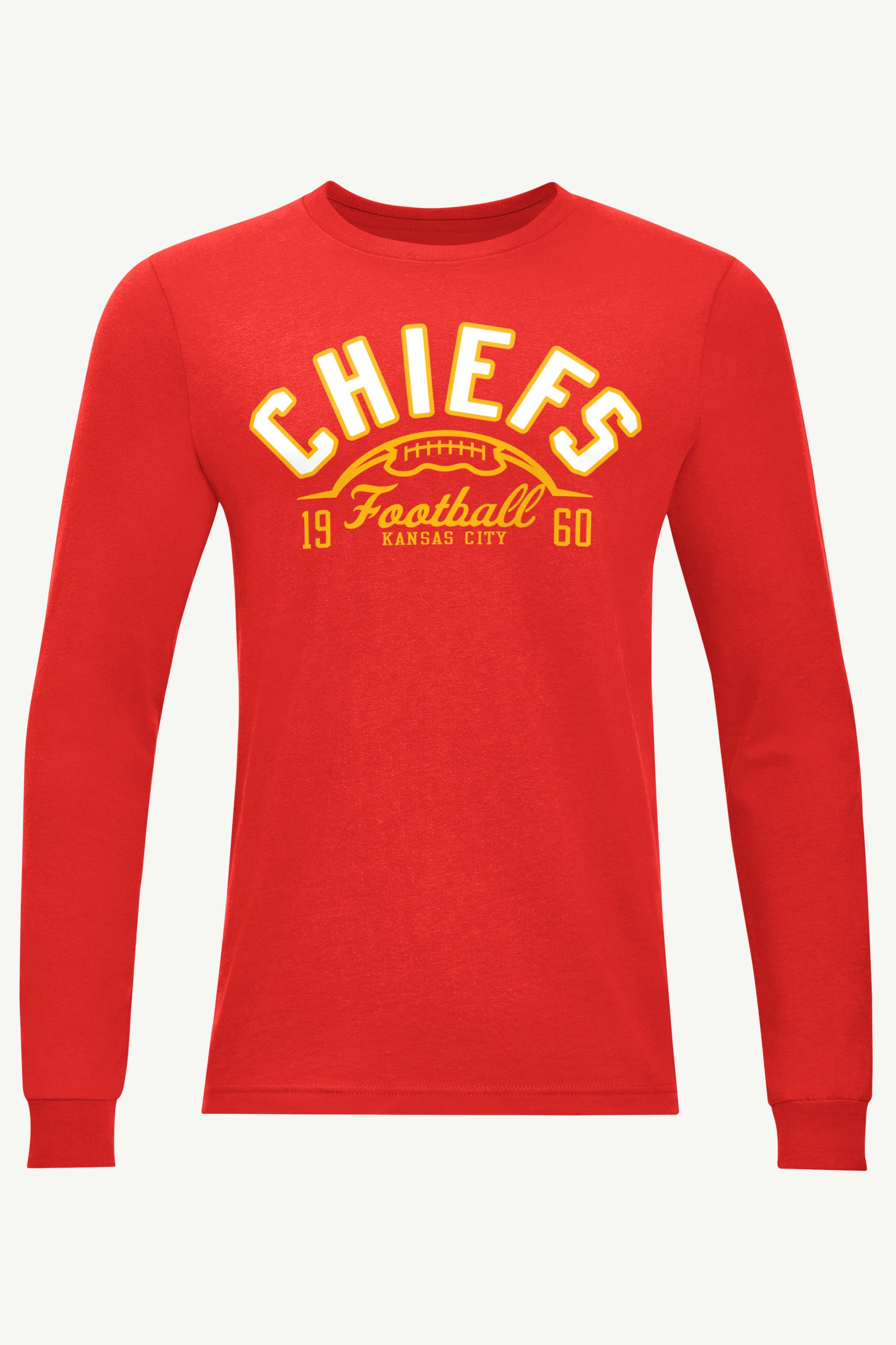 MENS KANSAS CITY CHIEFS HALF BALL LONG SLEEVE T SHIRT View 1 | Kansas City Chiefs MENS KANSAS CITY CHIEFS HALF BALL LONG SLEEVE T SHIRT View 1 | Kansas City Chiefs