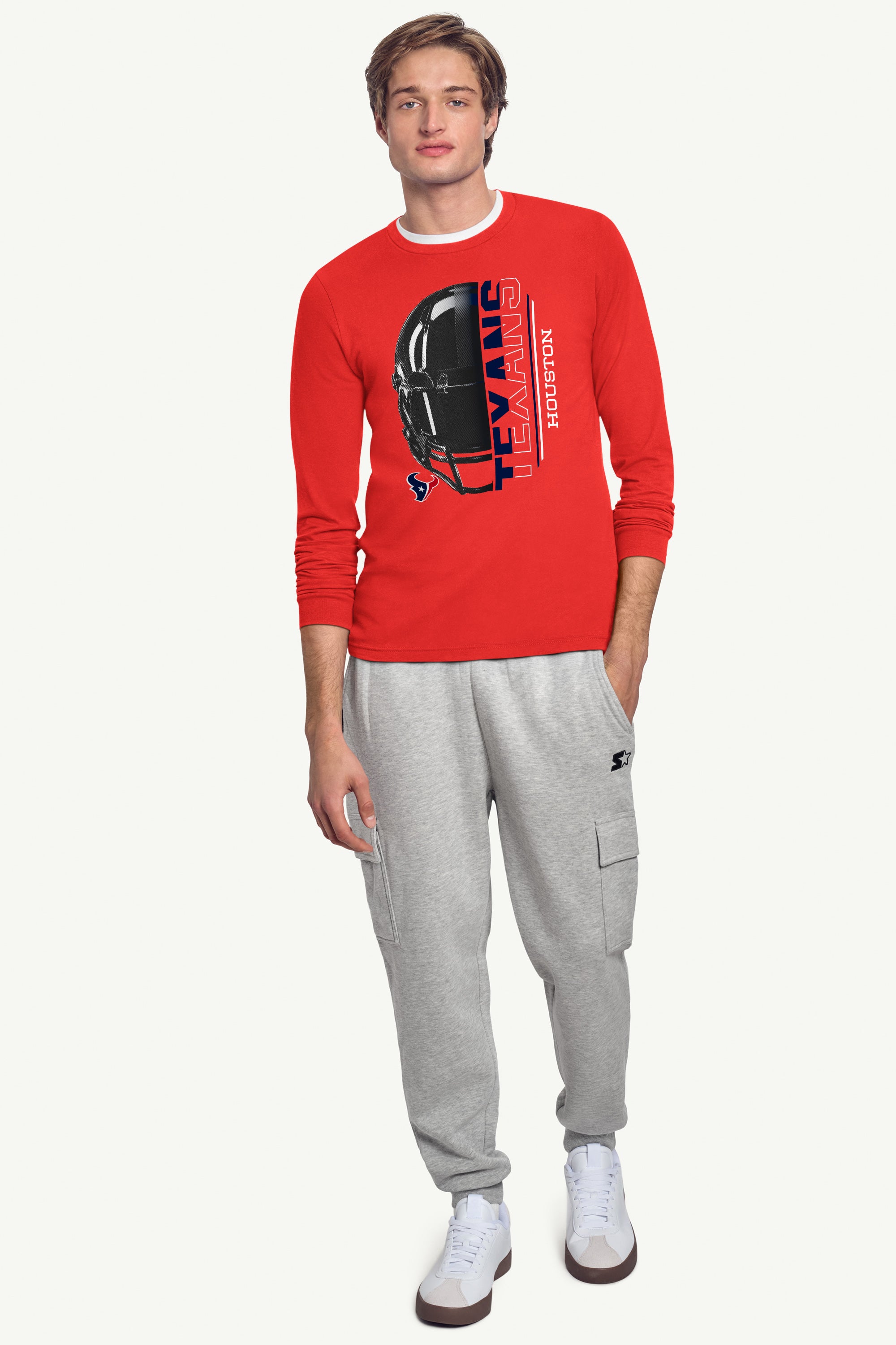 MENS HOUSTON TEXANS HALF HELMET LONG SLEEVE T SHIRT View 3 | Houston Texans MENS HOUSTON TEXANS HALF HELMET LONG SLEEVE T SHIRT View 3 | Houston Texans