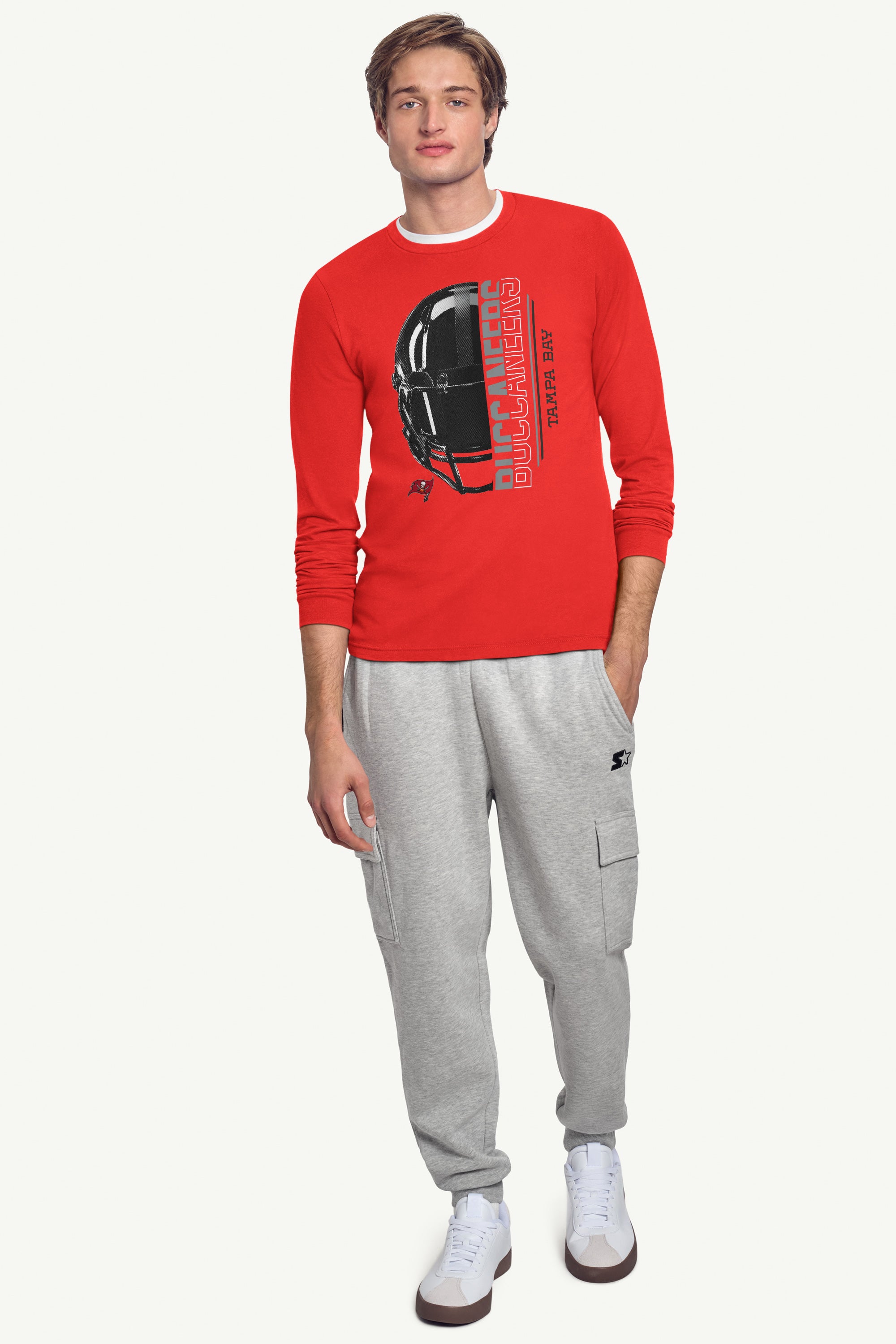 MENS TAMPA BAY BUCCANEERS HALF HELMET LONG SLEEVE T SHIRT View 3 | Tampa Bay Buccaneers MENS TAMPA BAY BUCCANEERS HALF HELMET LONG SLEEVE T SHIRT View 3 | Tampa Bay Buccaneers