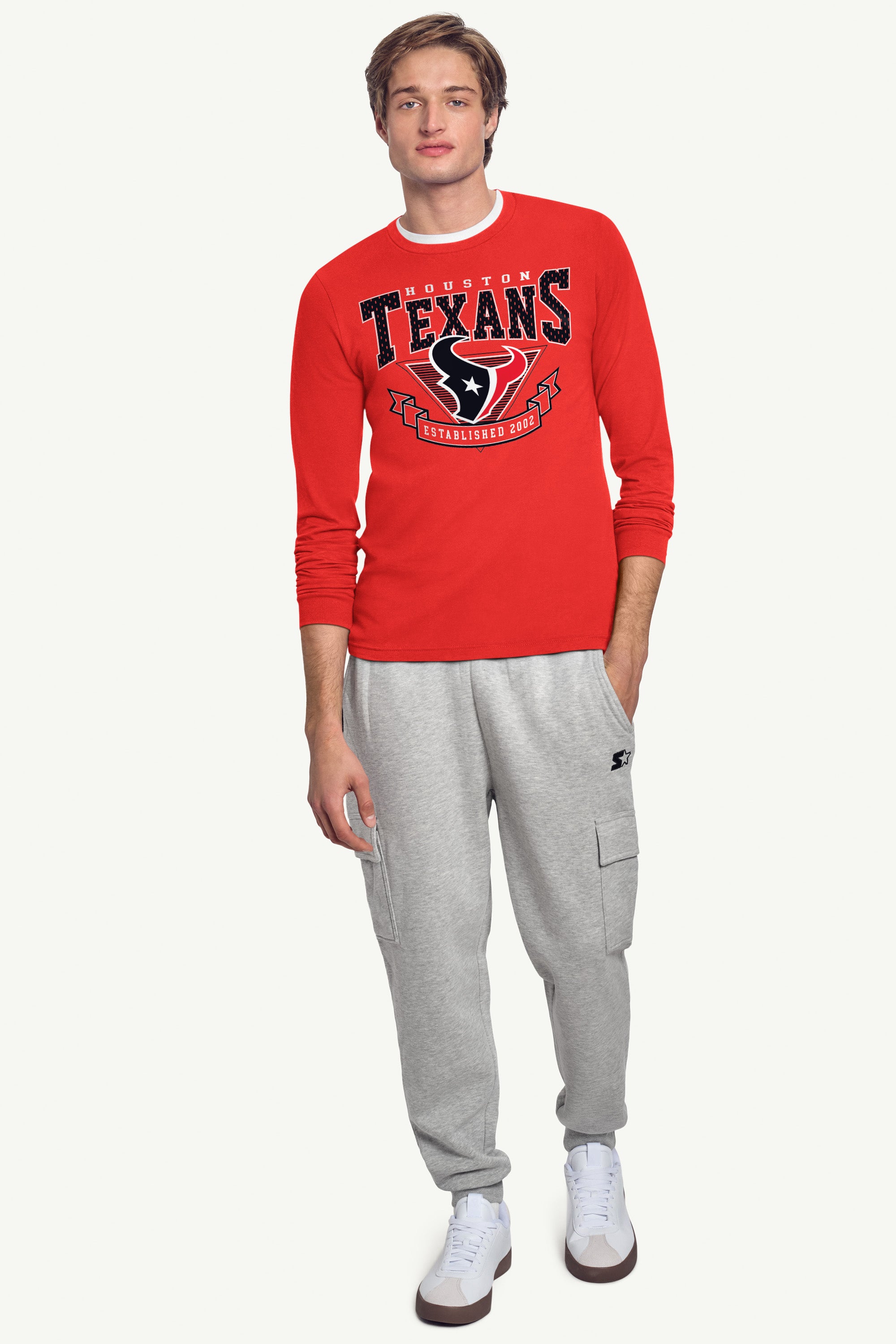 MENS HOUSTON TEXANS 80's INSPIRED LONG SLEEVE T SHIRT View 3 | Men's T-Shirts MENS HOUSTON TEXANS 80's INSPIRED LONG SLEEVE T SHIRT View 3 | Men's T-Shirts