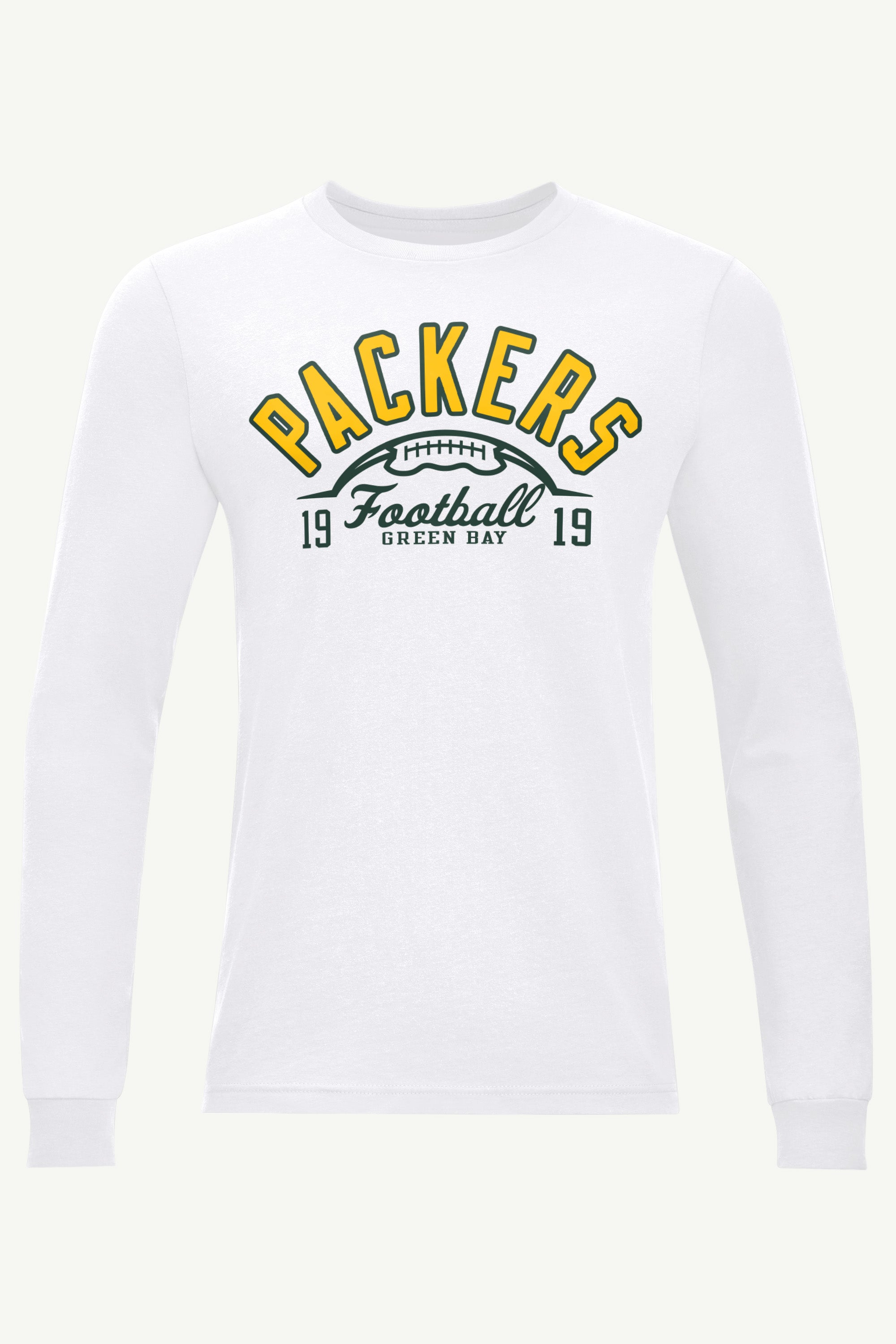 MENS GREEN BAY PACKERS HALF BALL LONG SLEEVE T SHIRT View 1 | Green Bay Packers MENS GREEN BAY PACKERS HALF BALL LONG SLEEVE T SHIRT View 1 | Green Bay Packers