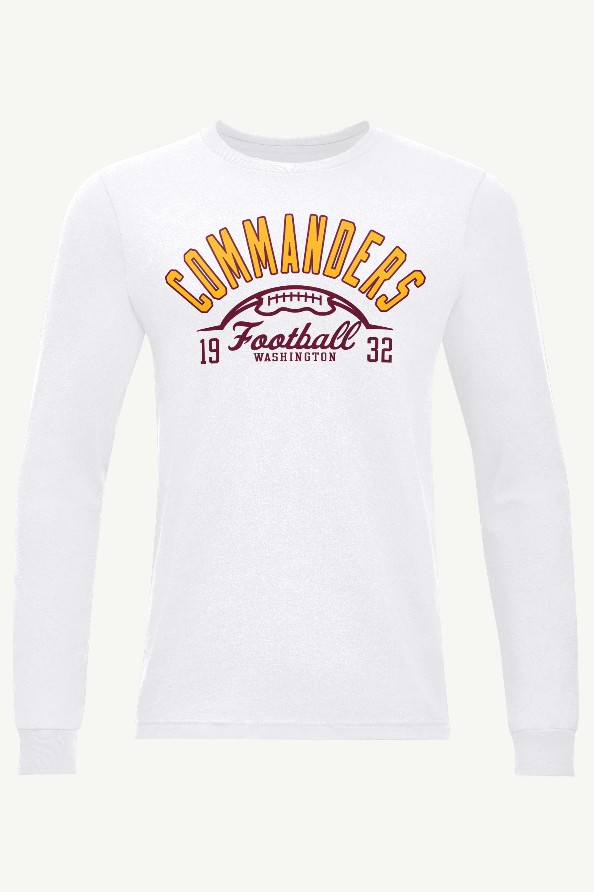 MENS WASHINGTON COMMANDERS HALF BALL LONG SLEEVE T SHIRT View 1 | Washington Commanders MENS WASHINGTON COMMANDERS HALF BALL LONG SLEEVE T SHIRT View 1 | Washington Commanders