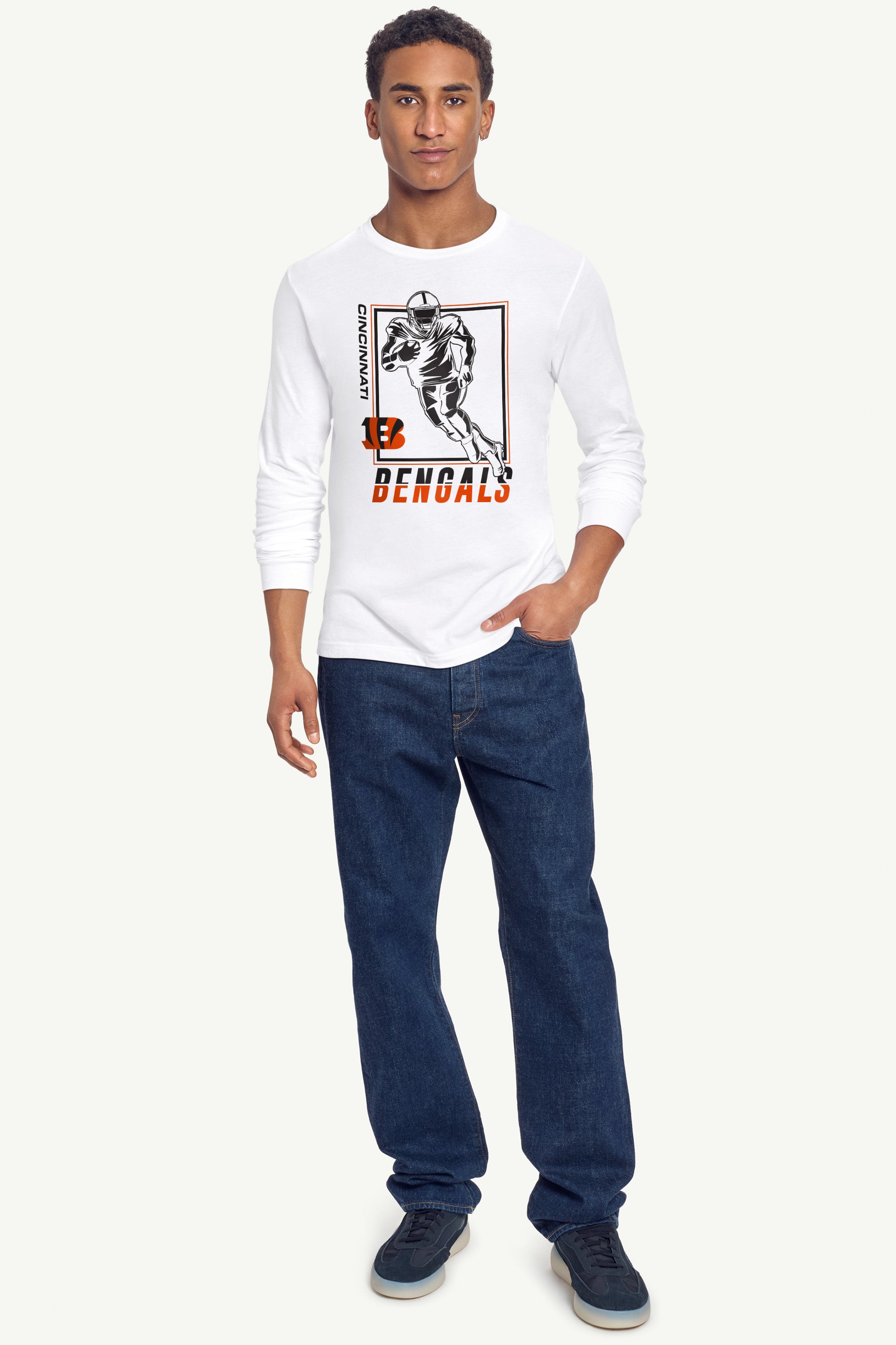 MENS CINCINNATI BENGALS PLAYER GRID LONG SLEEVE T SHIRT View 3 | Cincinnati Bengals MENS CINCINNATI BENGALS PLAYER GRID LONG SLEEVE T SHIRT View 3 | Cincinnati Bengals